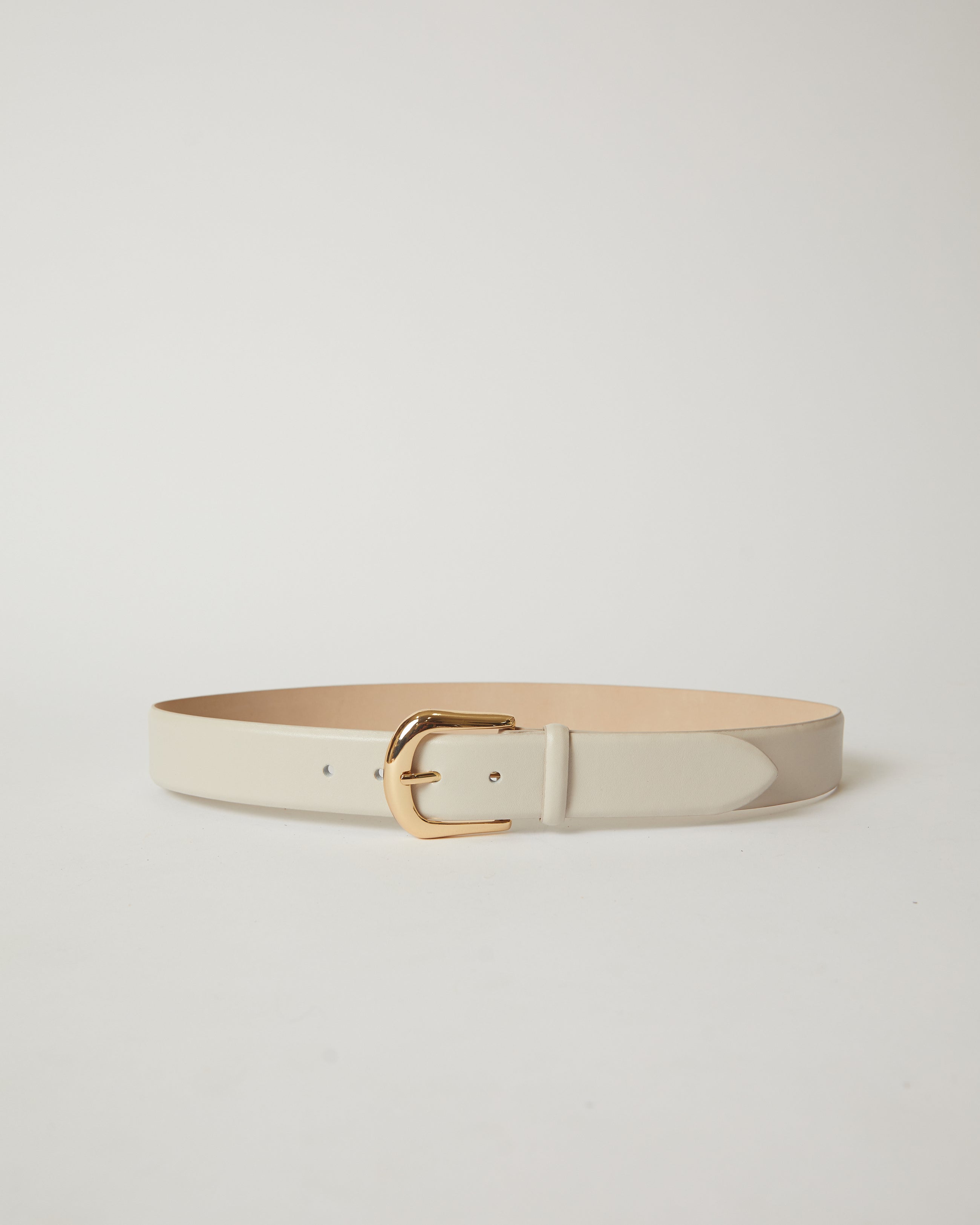 KENNEDY LEATHER BELT Bone Gold - BELT