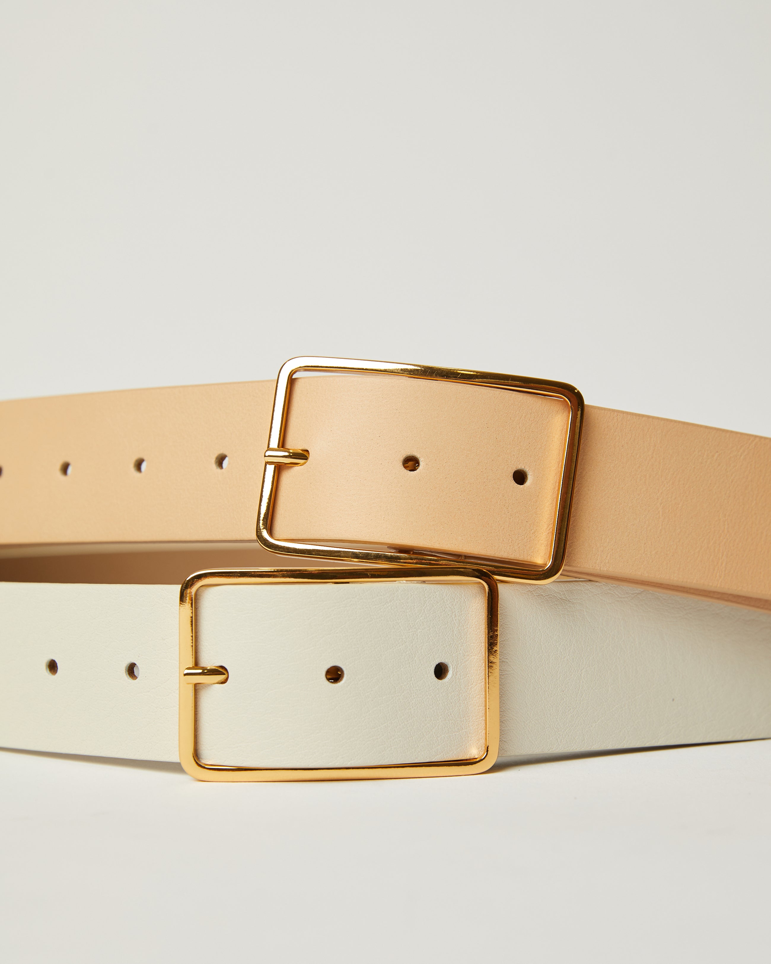 MILLA LEATHER BELT Gesso Gold - BELT