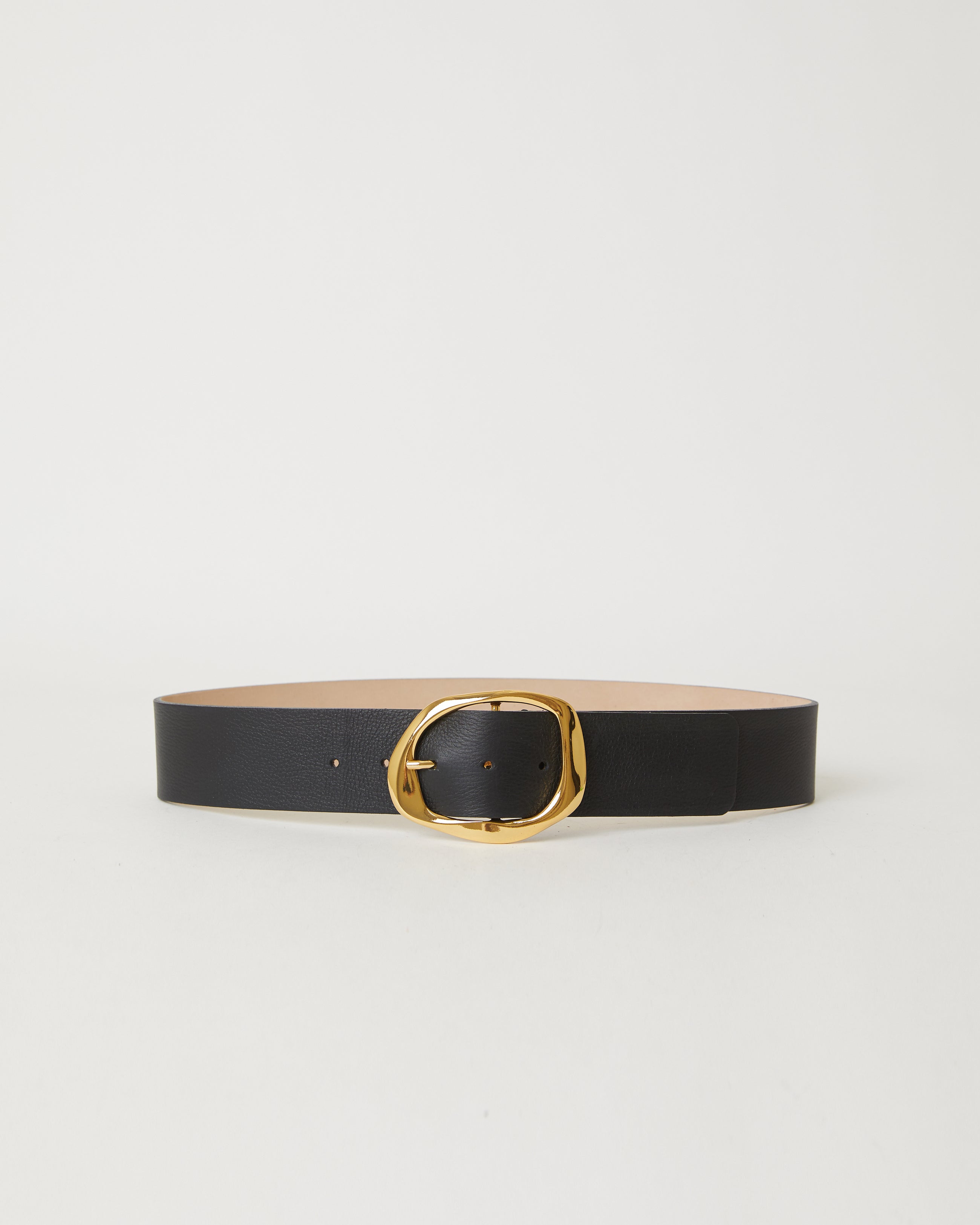 EDMOND LEATHER BELT Black Gold - BELT