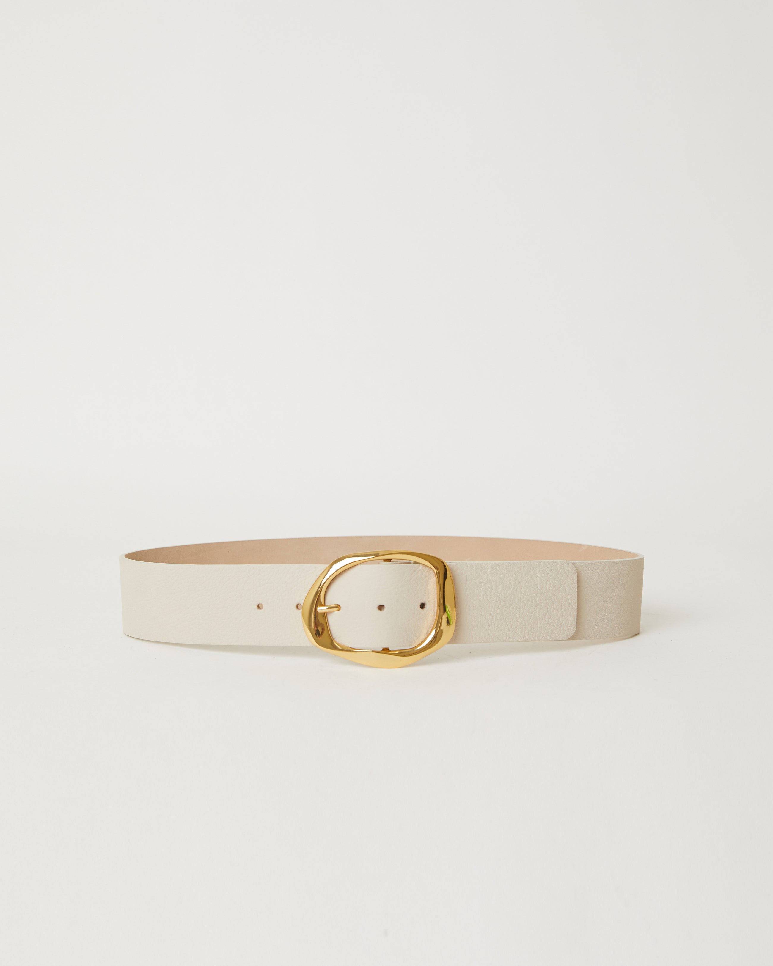 EDMOND LEATHER BELT Bone Gold - BELT