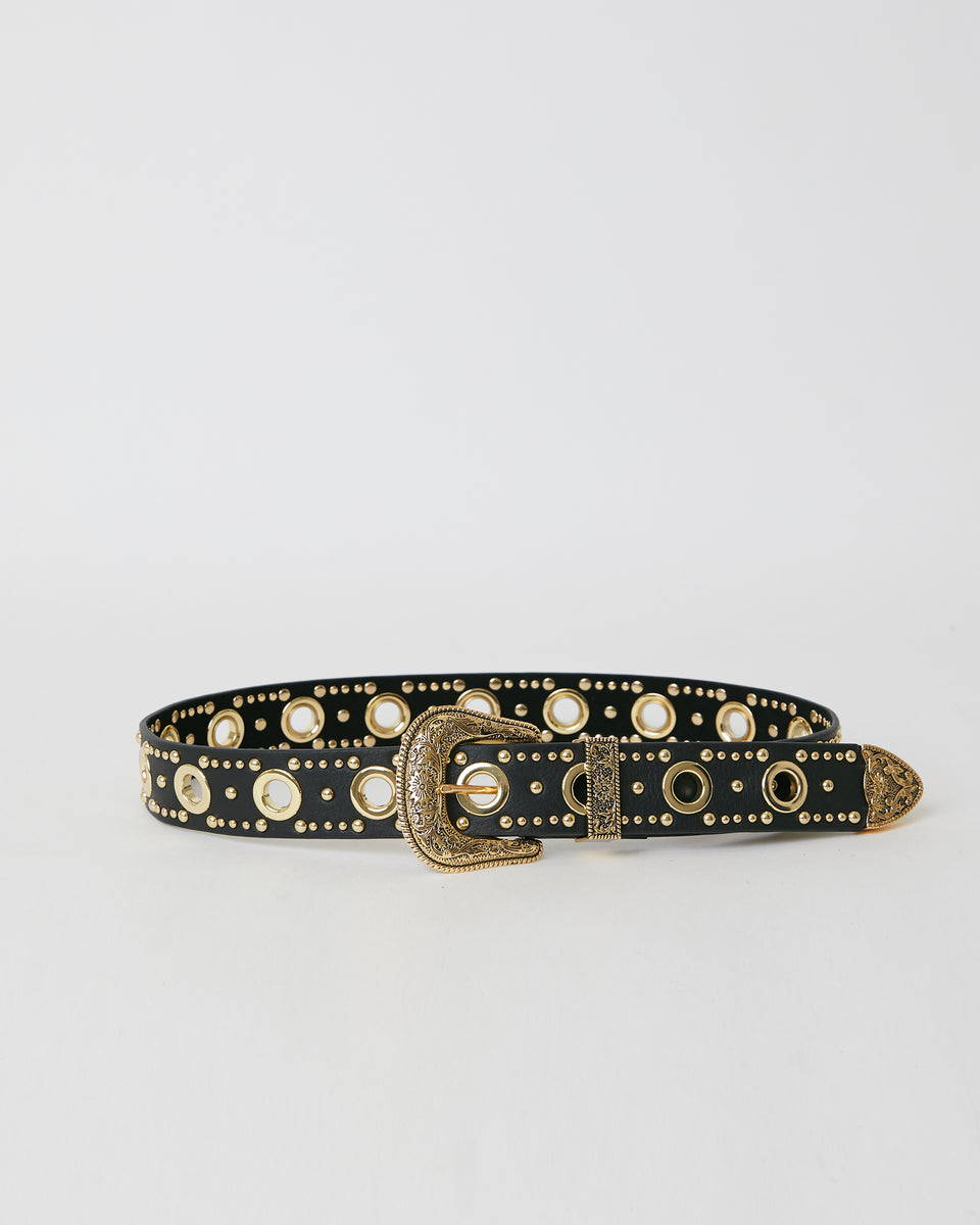 B Buckle B.B. Simon Belt - Black/Gold 36 / Black