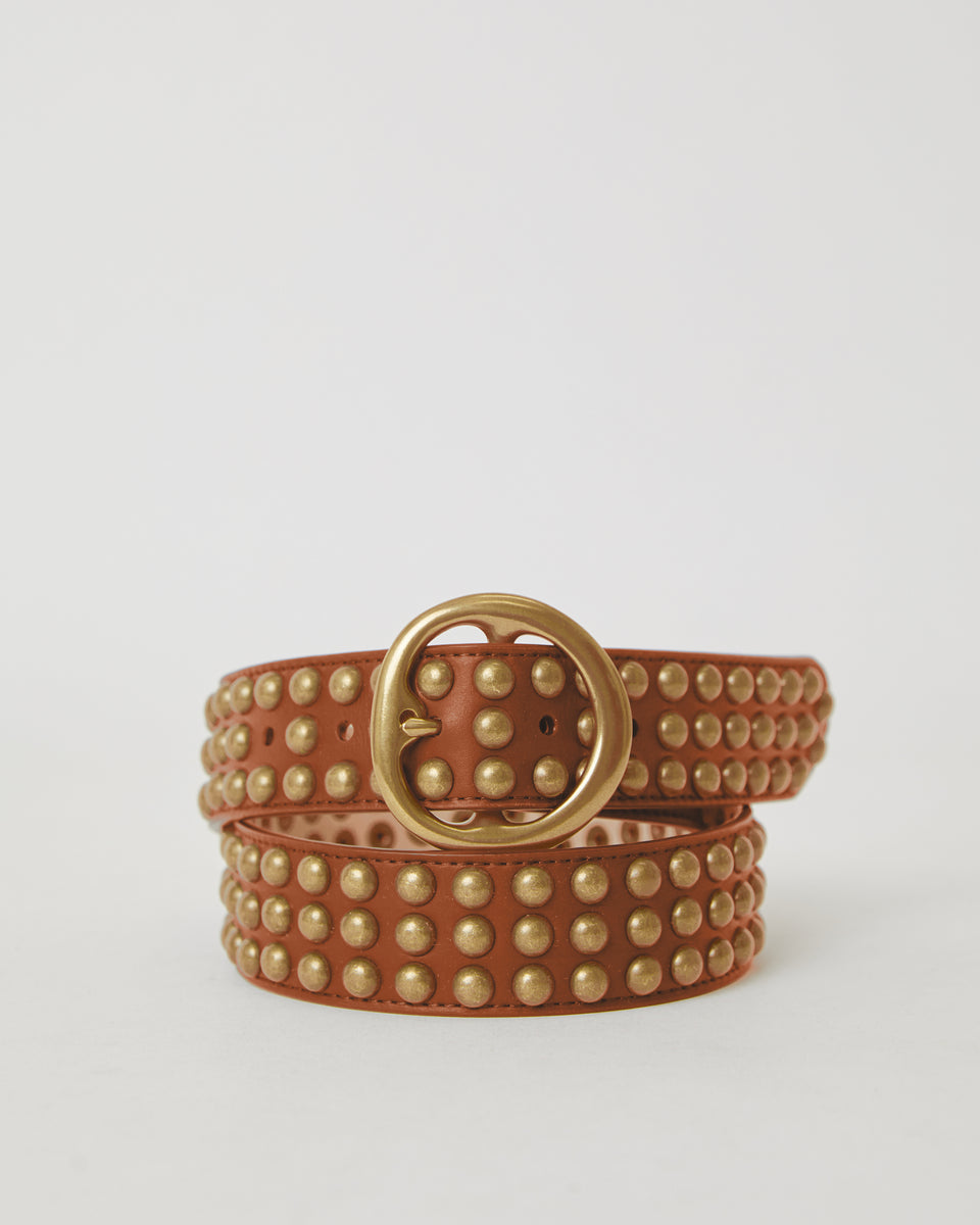 Gold studded outlet belt