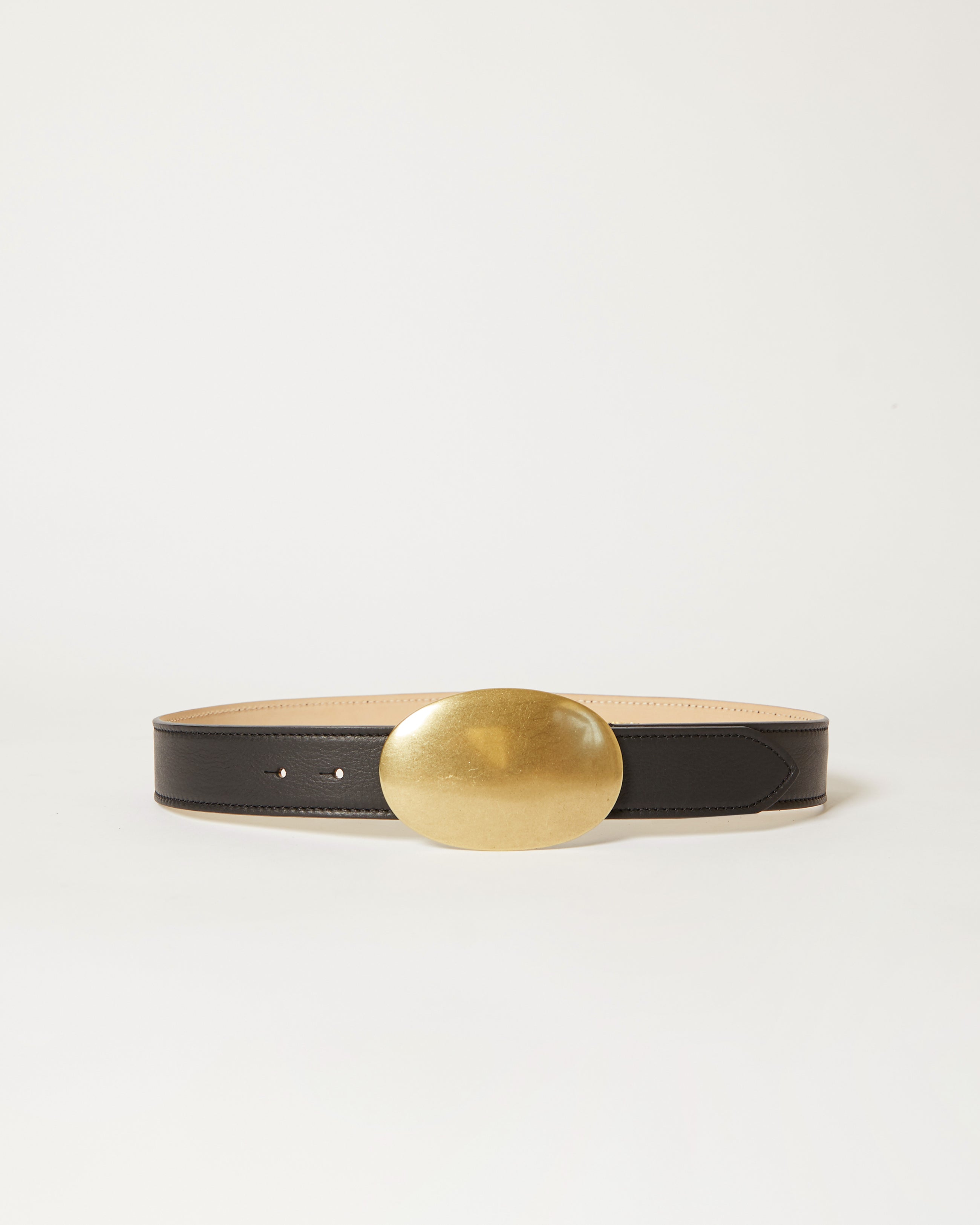 MYRA LEATHER BELT Black Brass - BELT
