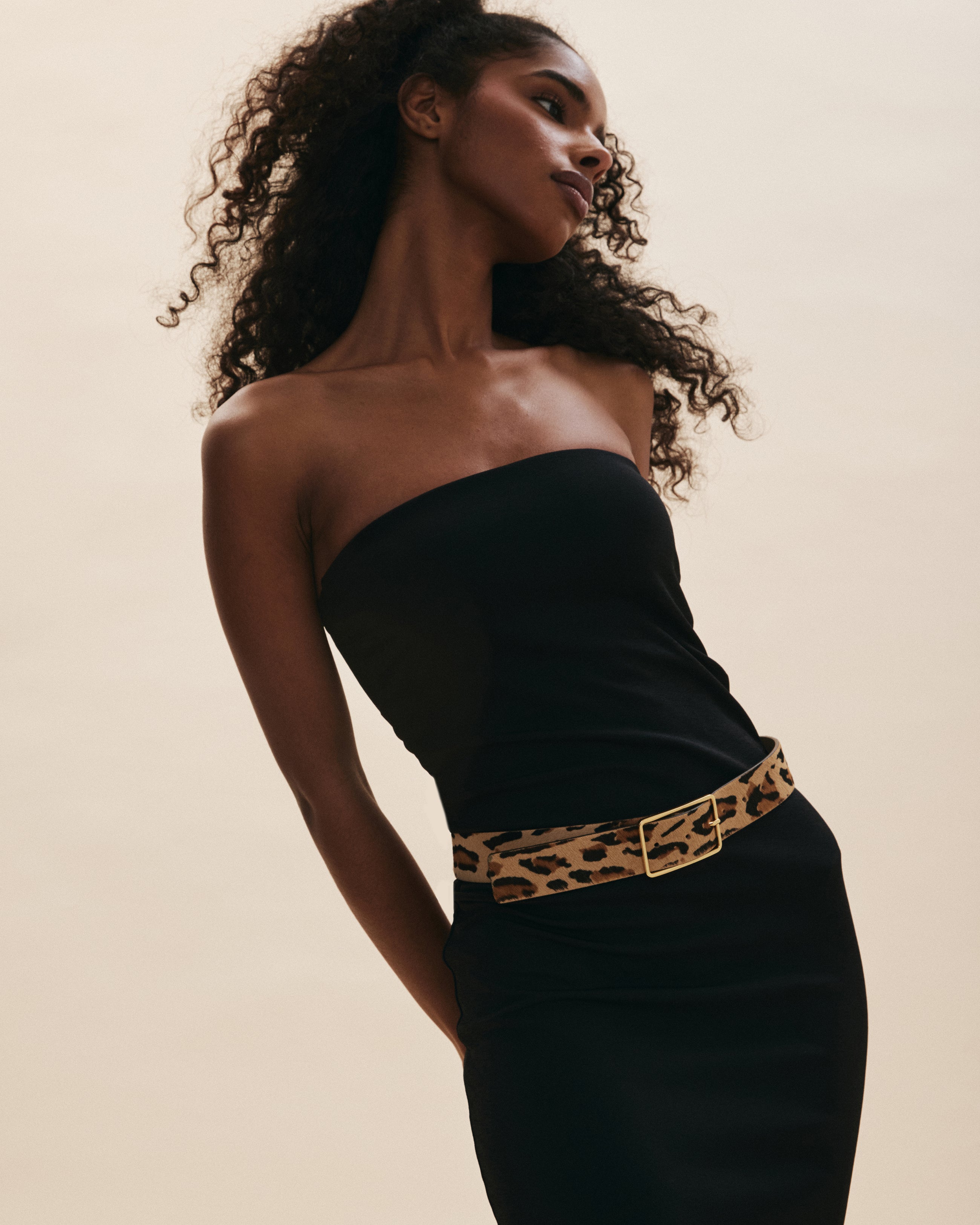 MILLA CALF-HAIR LEATHER BELT - BELT