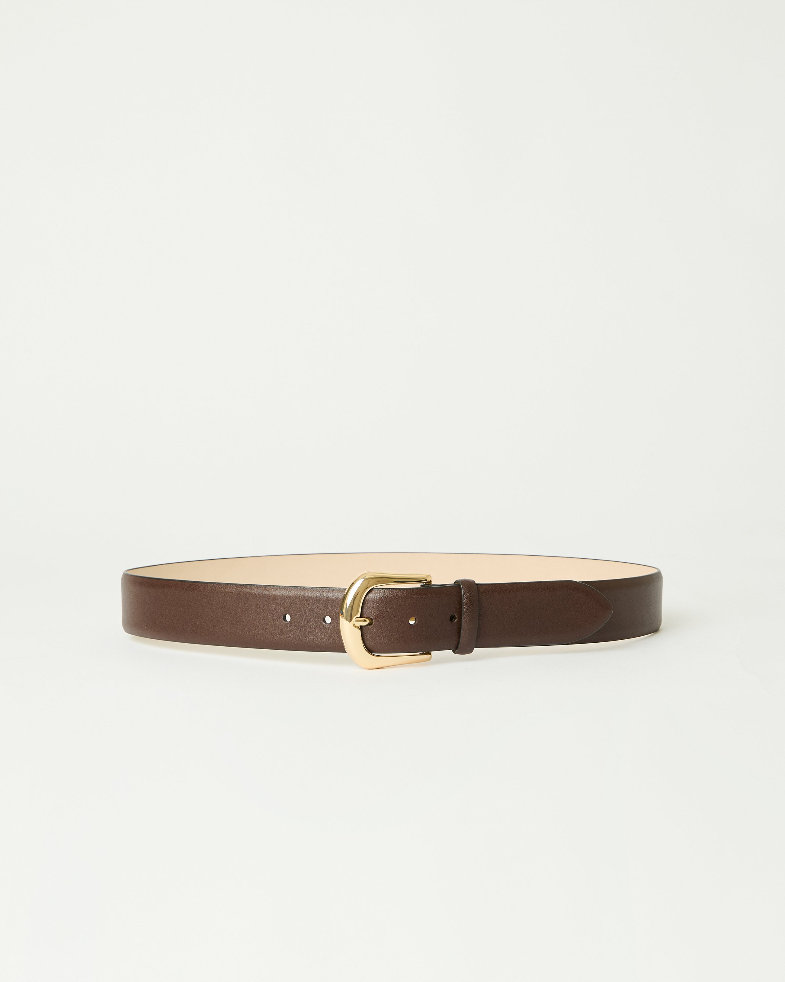 KENNEDY LEATHER BELT Chocolate Gold - BELT