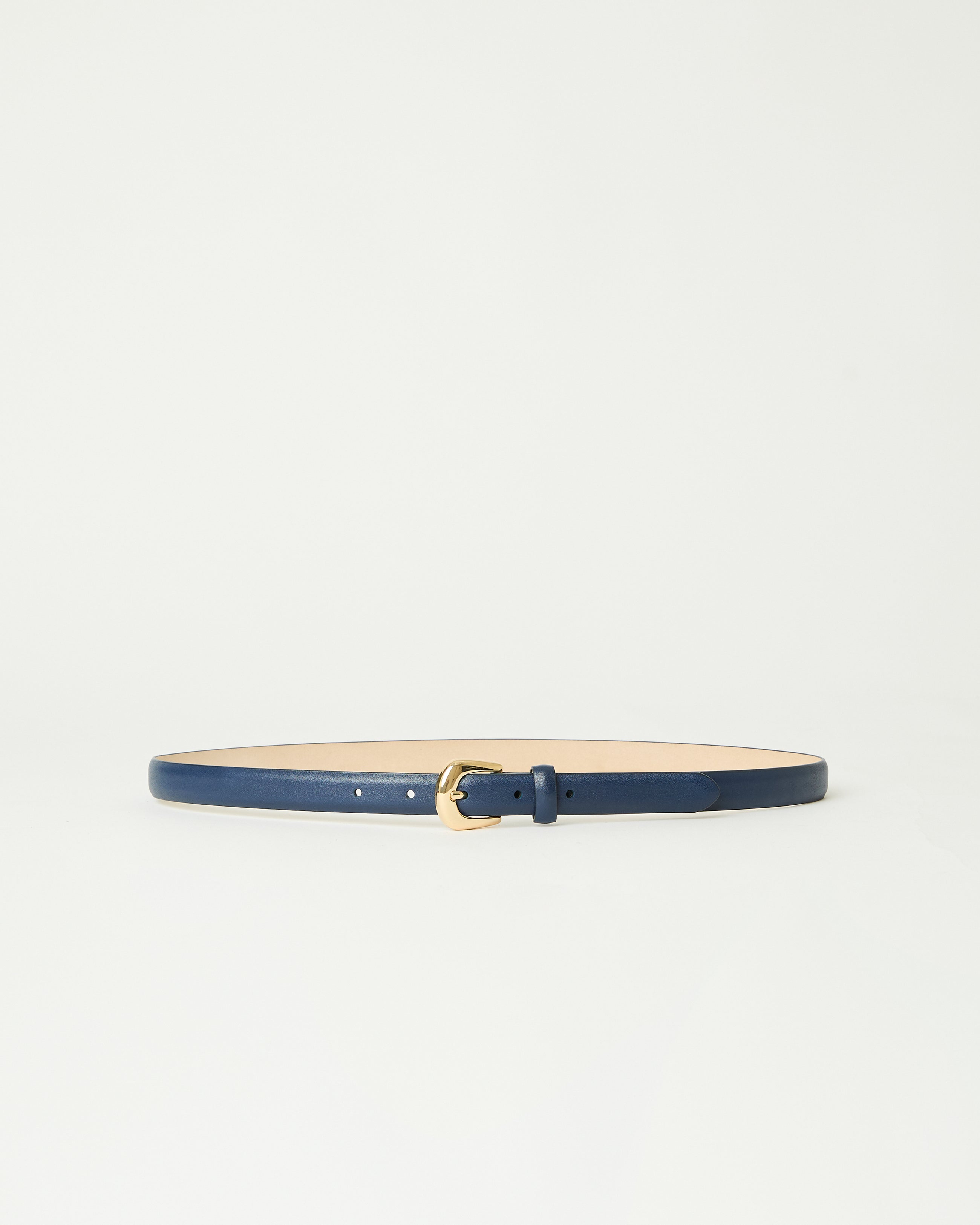 KENNEDY MINI LEATHER BELT Navy Gold - BELT