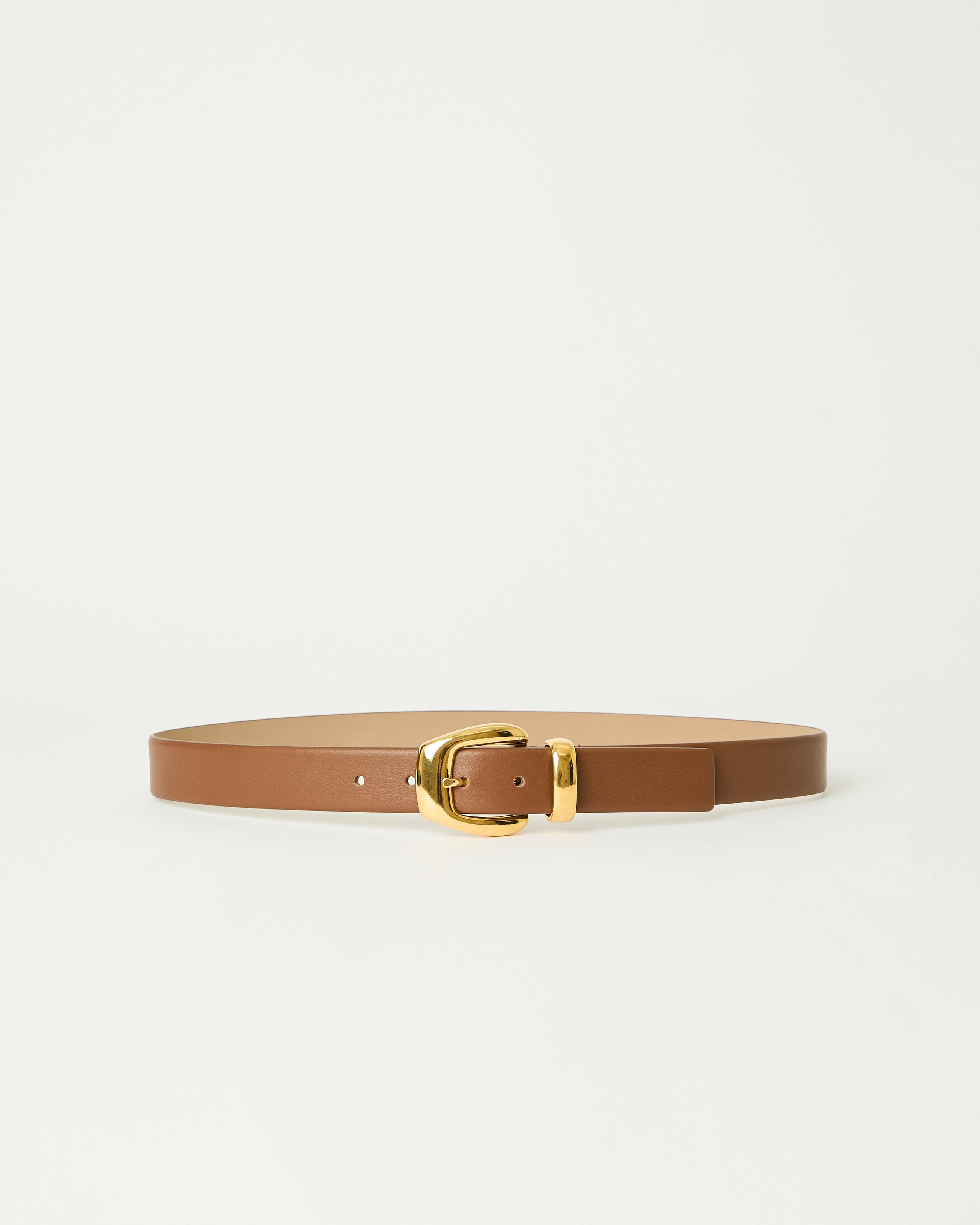 JORDAN LEATHER BELT Tobacco Gold - BELT