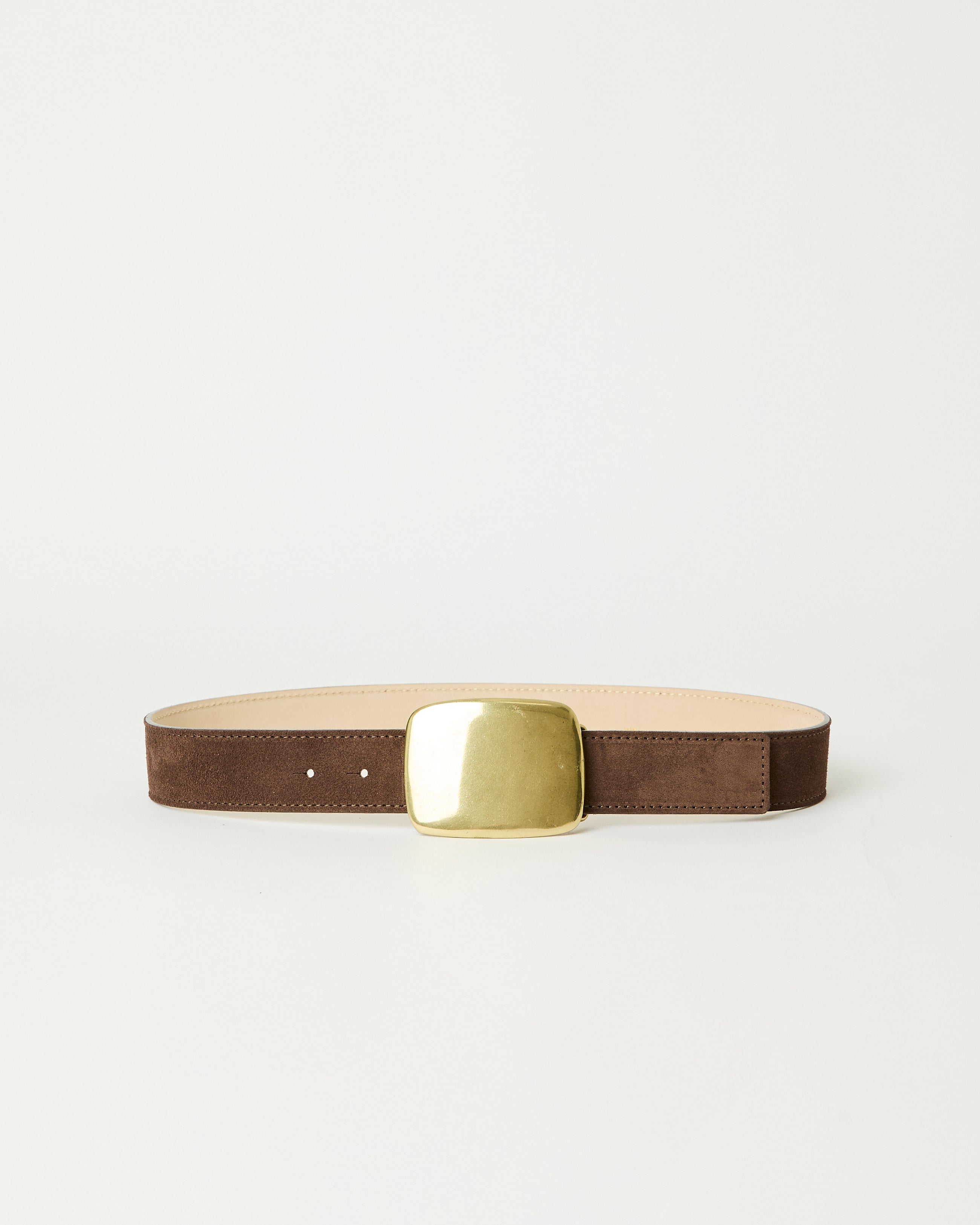 LEIGHTON SUEDE BELT Chocolate Brass - BELT