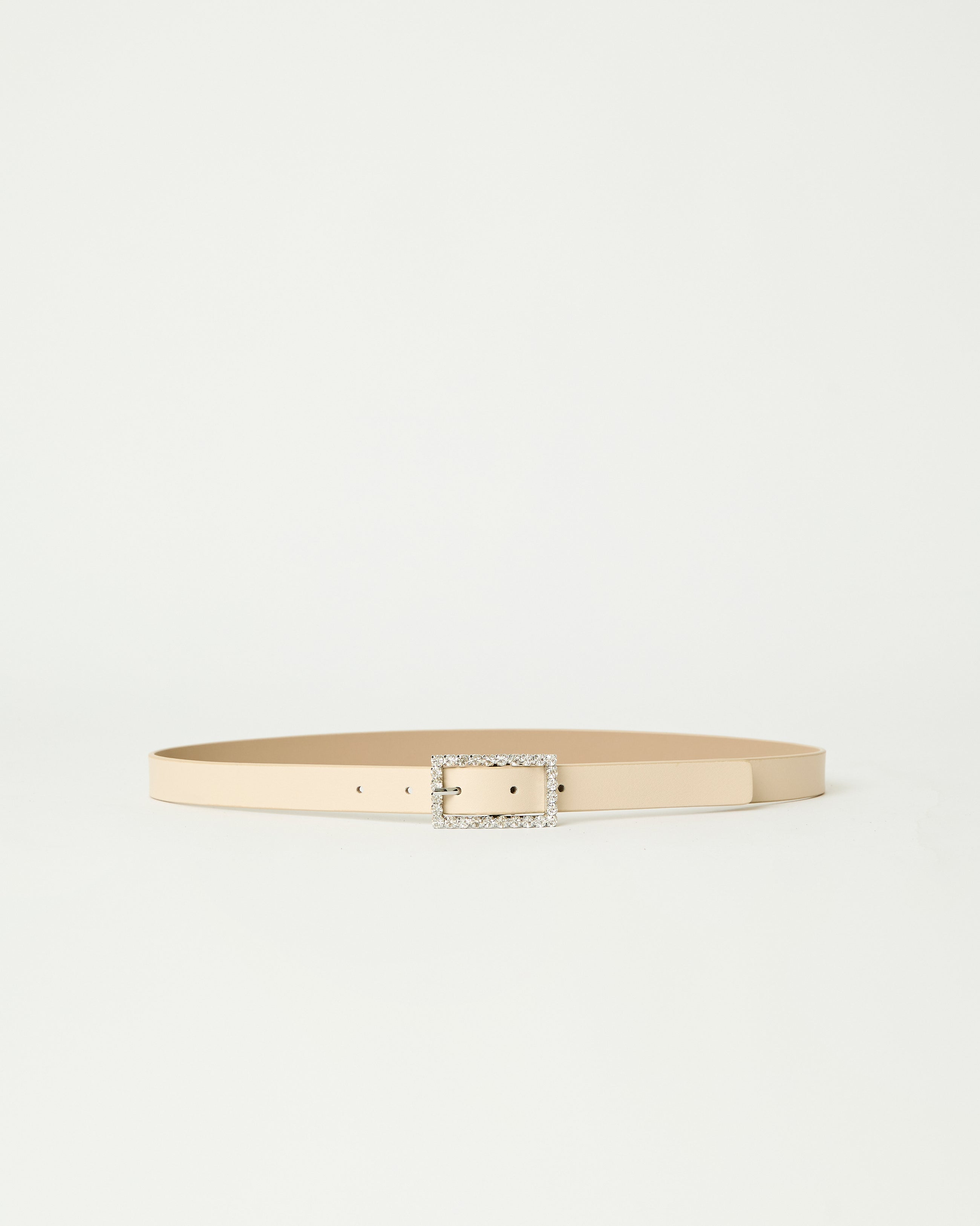 KAT LEATHER BELT Latte Silver - BELT