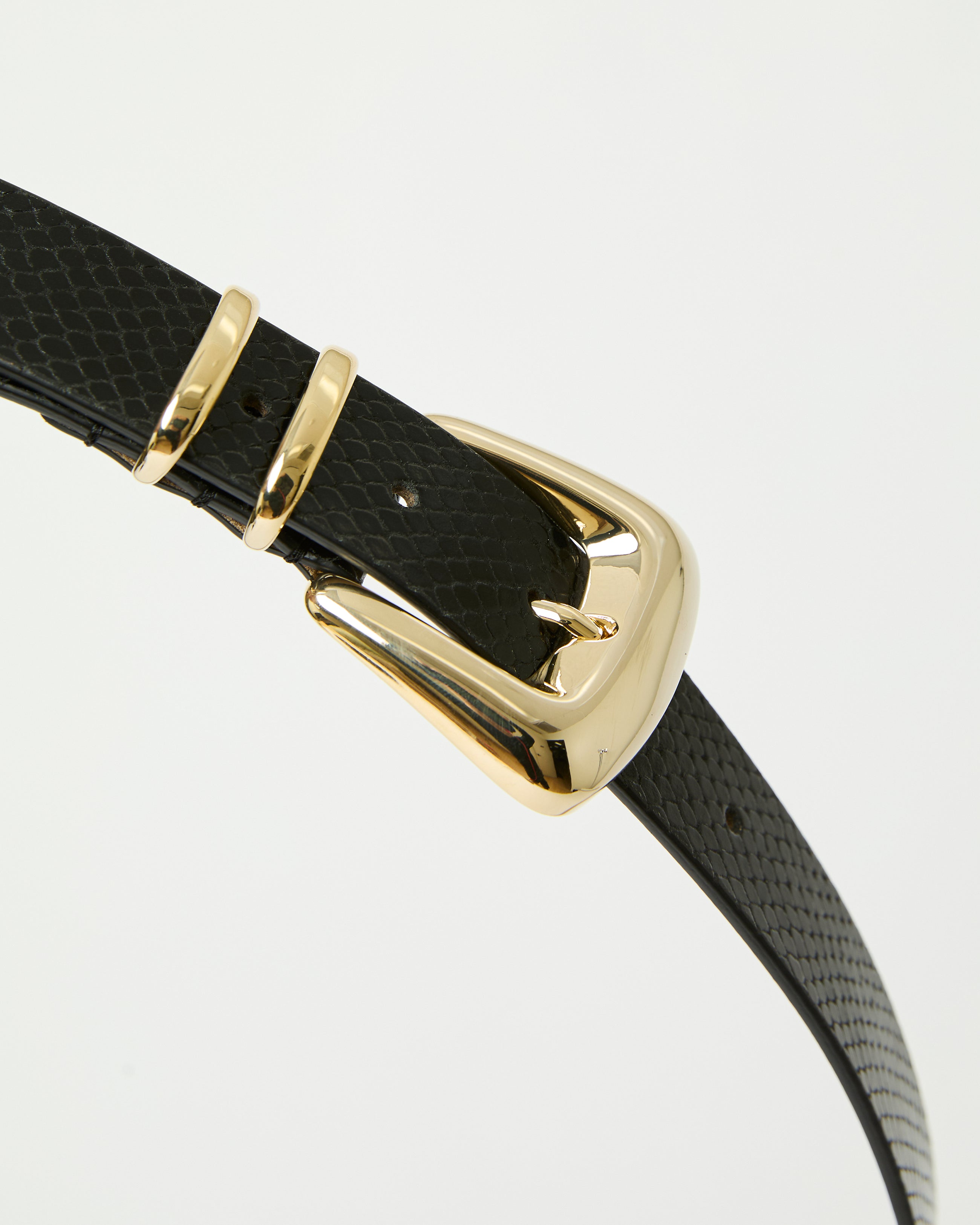 MILAN PYTHON LEATHER BELT