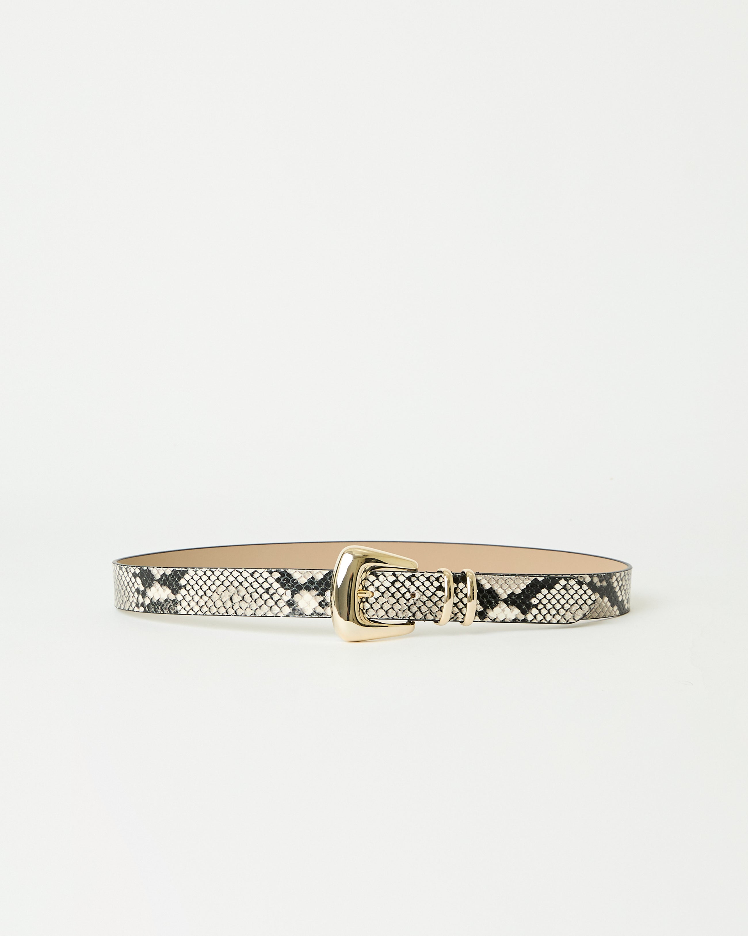 MILAN PYTHON LEATHER BELT