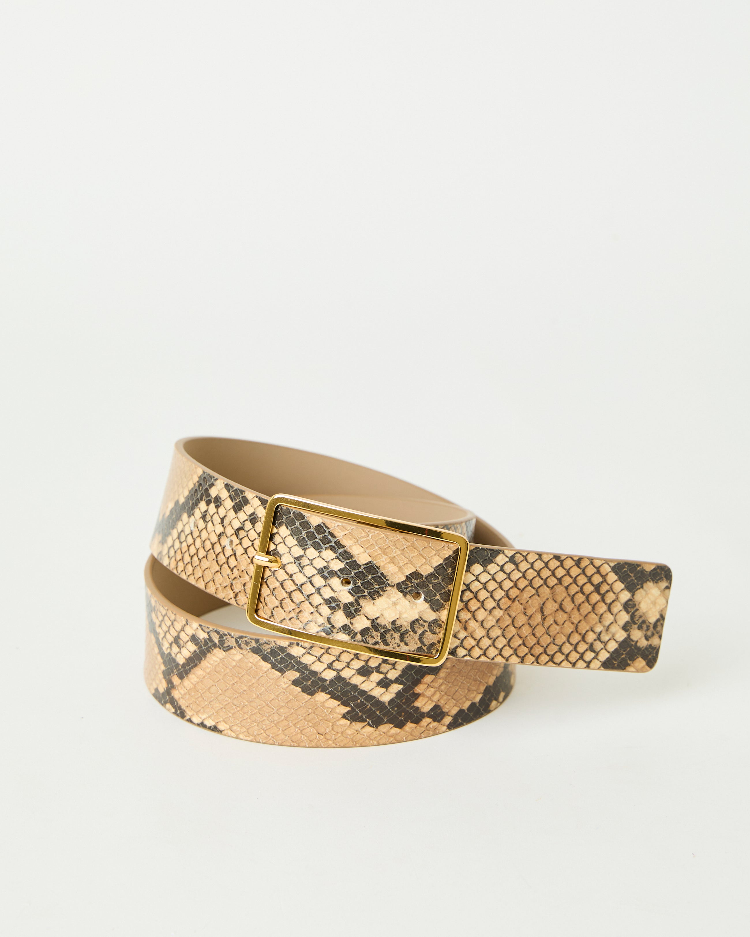 MILLA PYTHON LEATHER BELT