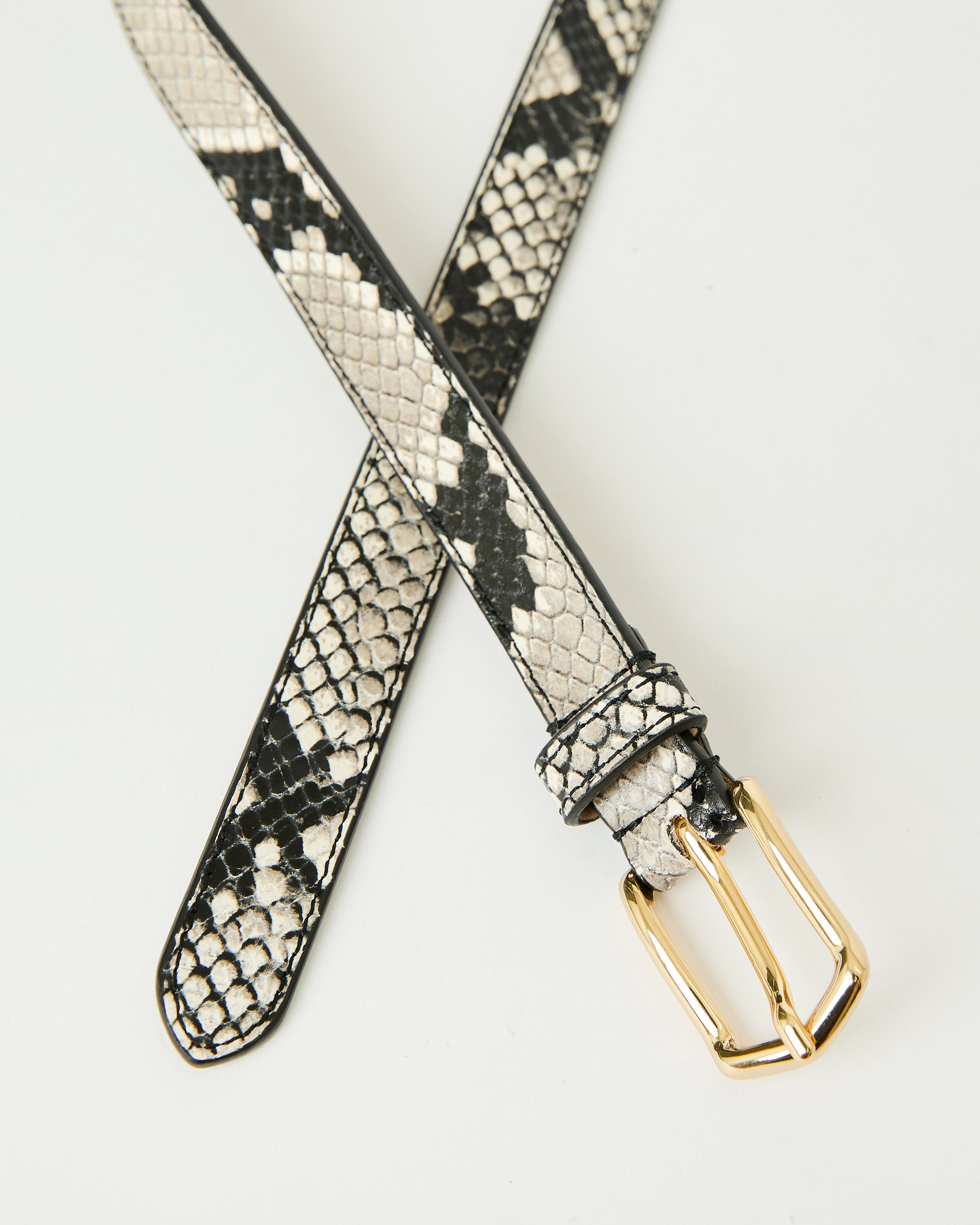 CALVIN PYTHON LEATHER BELT - BELT