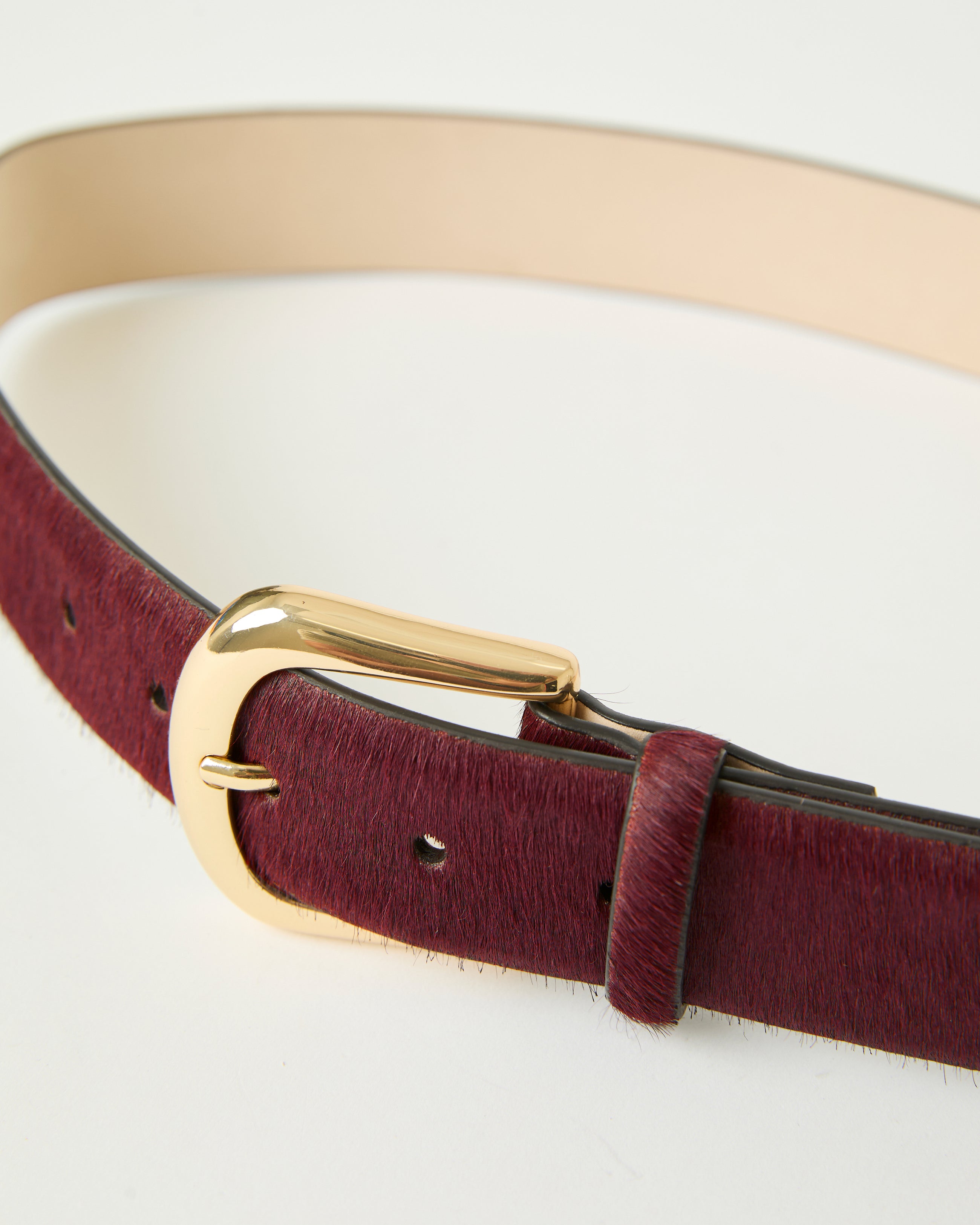 KENNEDY CALF-HAIR LEATHER BELT