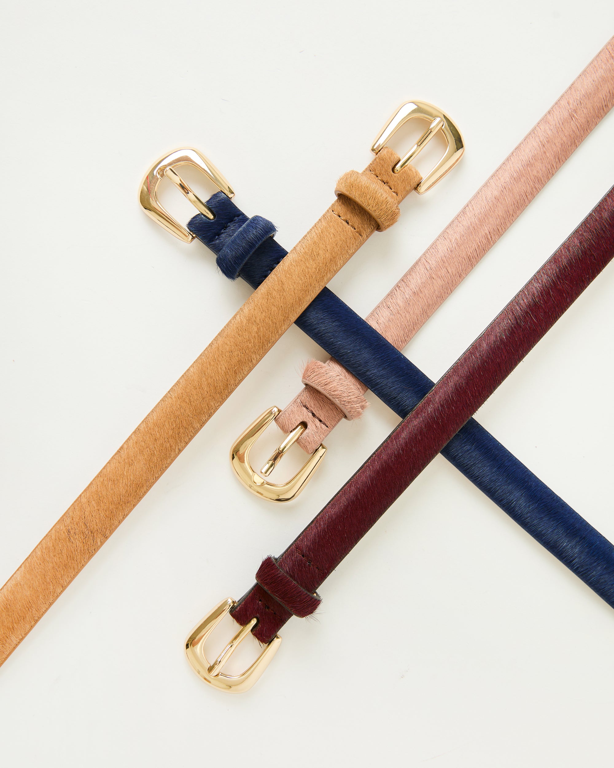KENNEDY MINI CALF-HAIR LEATHER BELT