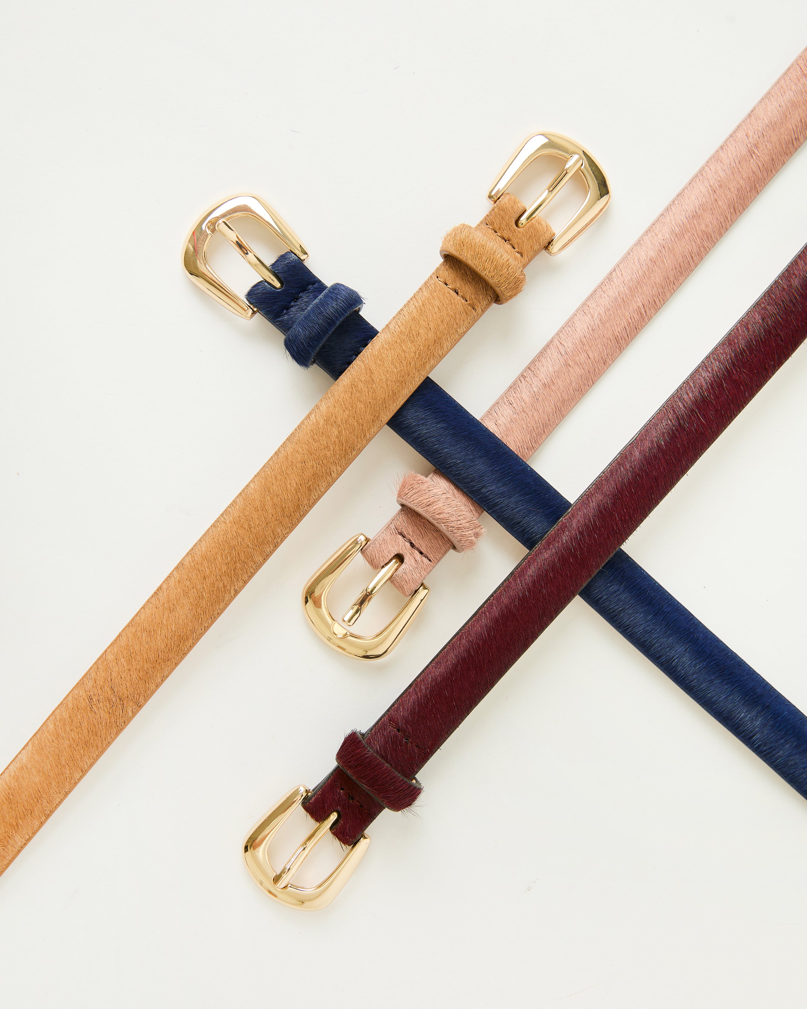KENNEDY MINI CALF-HAIR LEATHER BELT