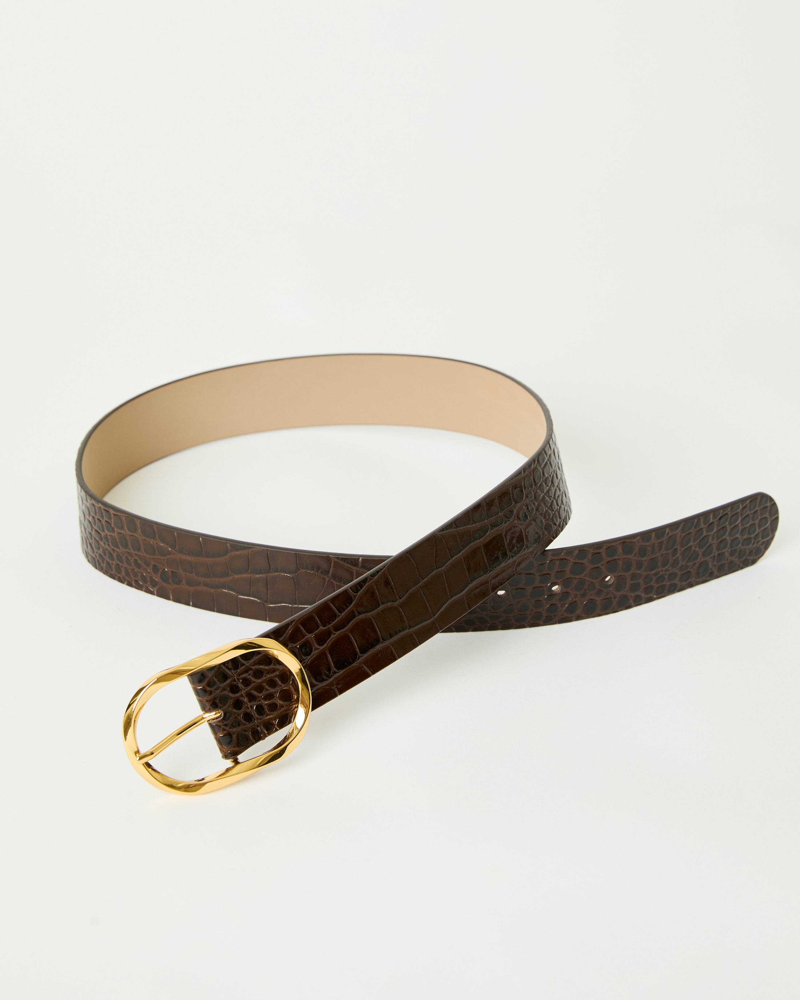 KYRA CROCO LEATHER BELT