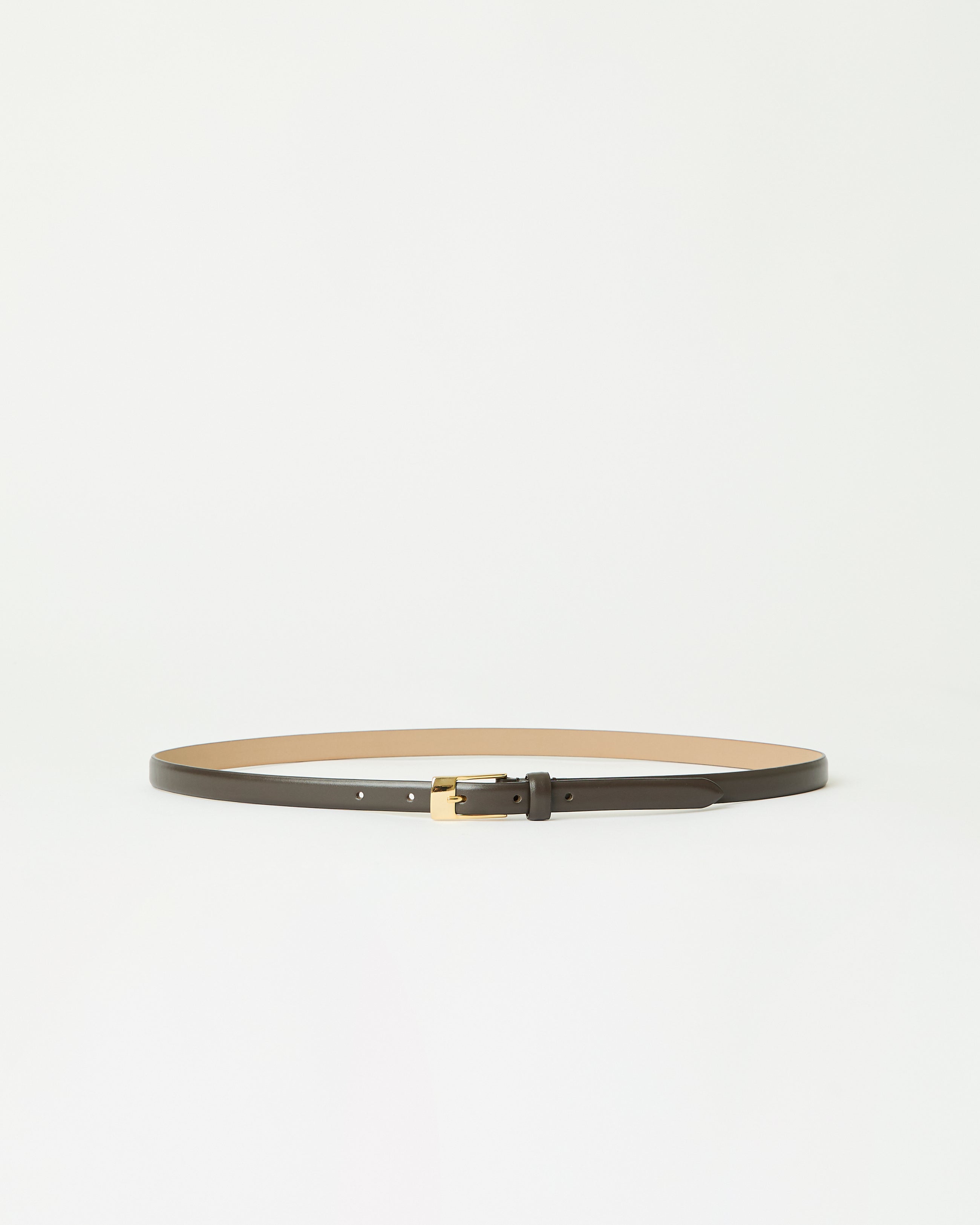 PIERRE LEATHER BELT Espresso Gold - BELT