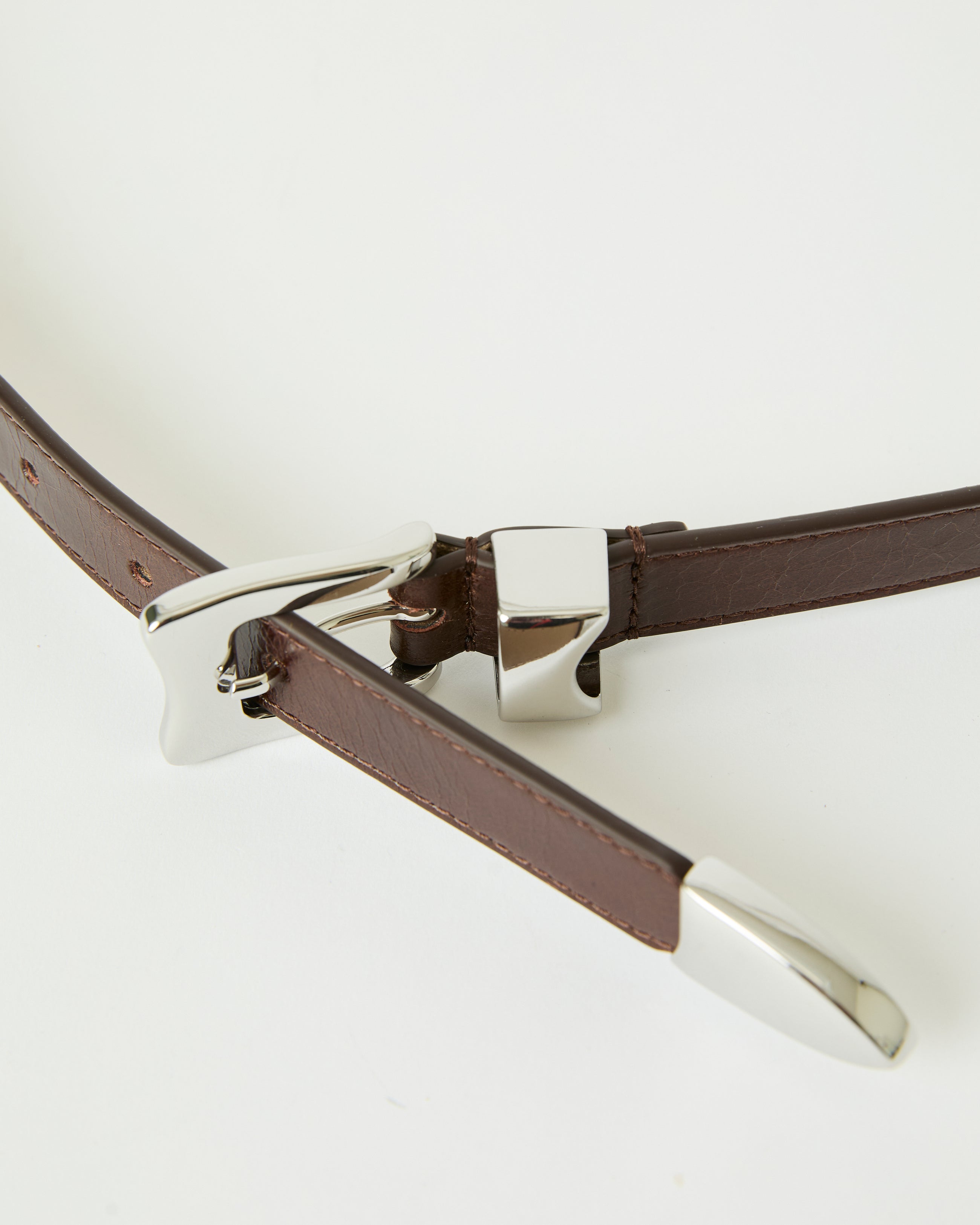 AIDEN STUDDED RUGOUS LEATHER BELT - BELT
