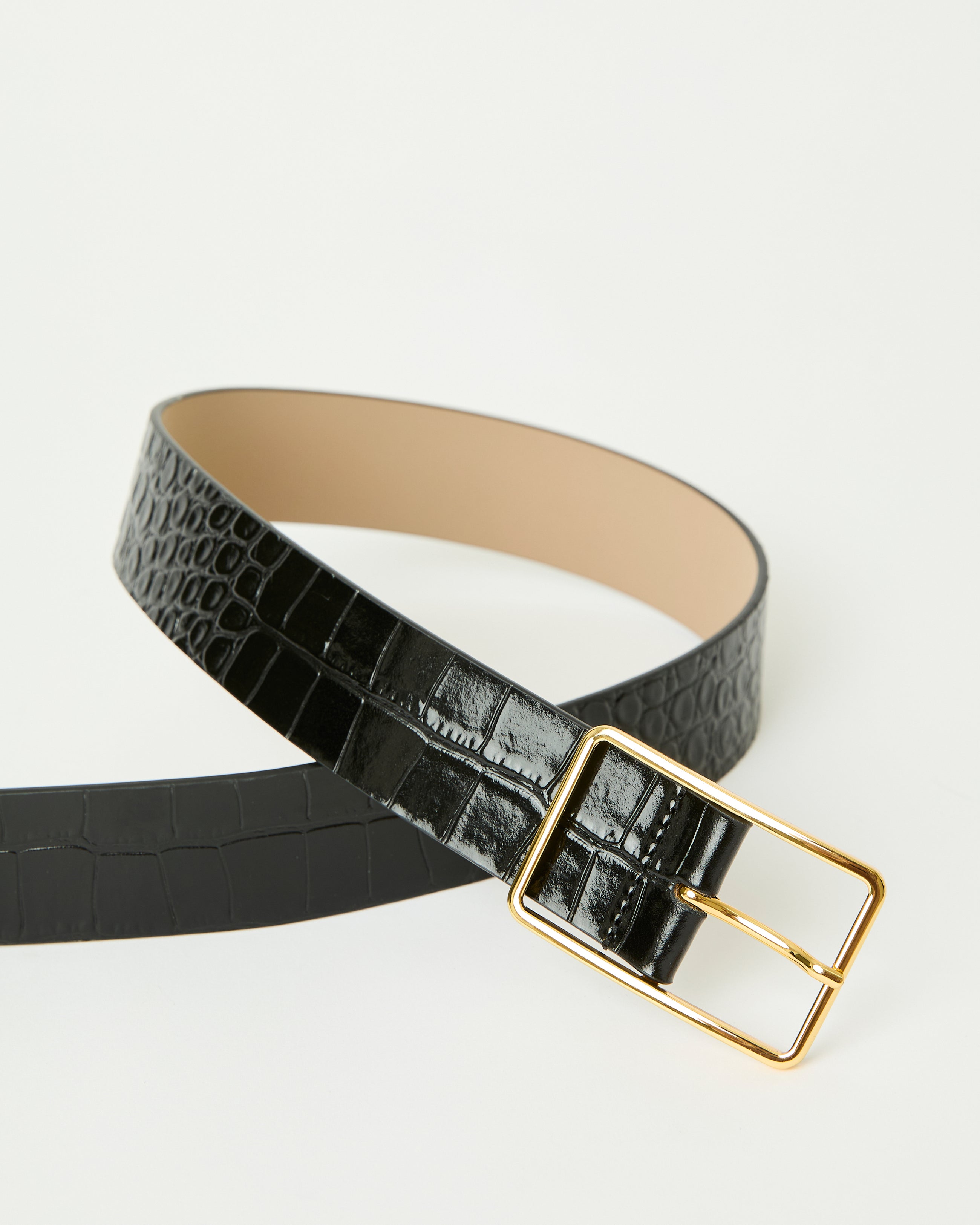 MILLA CROCO LEATHER BELT - BELT
