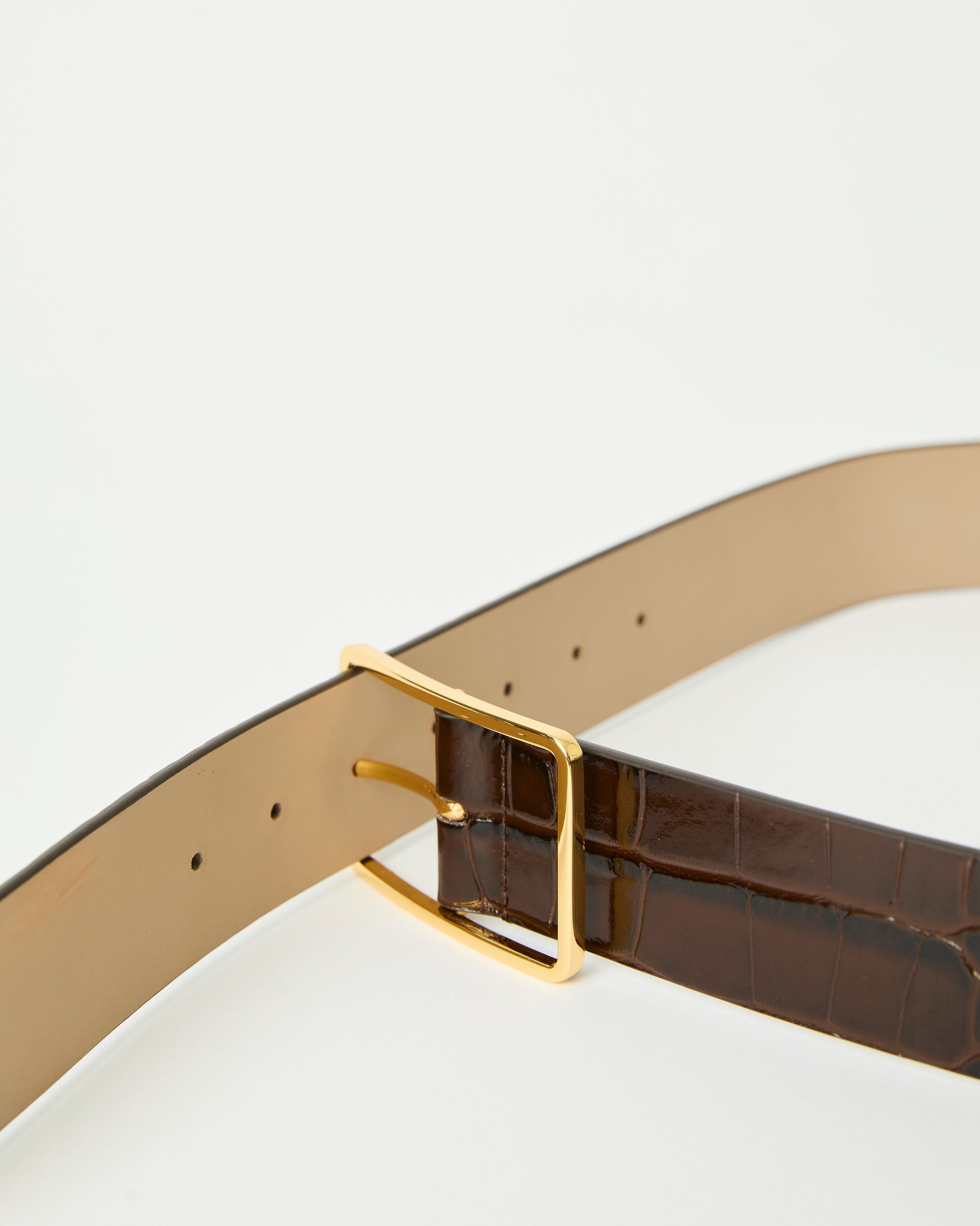 MILLA CROCO LEATHER BELT - BELT
