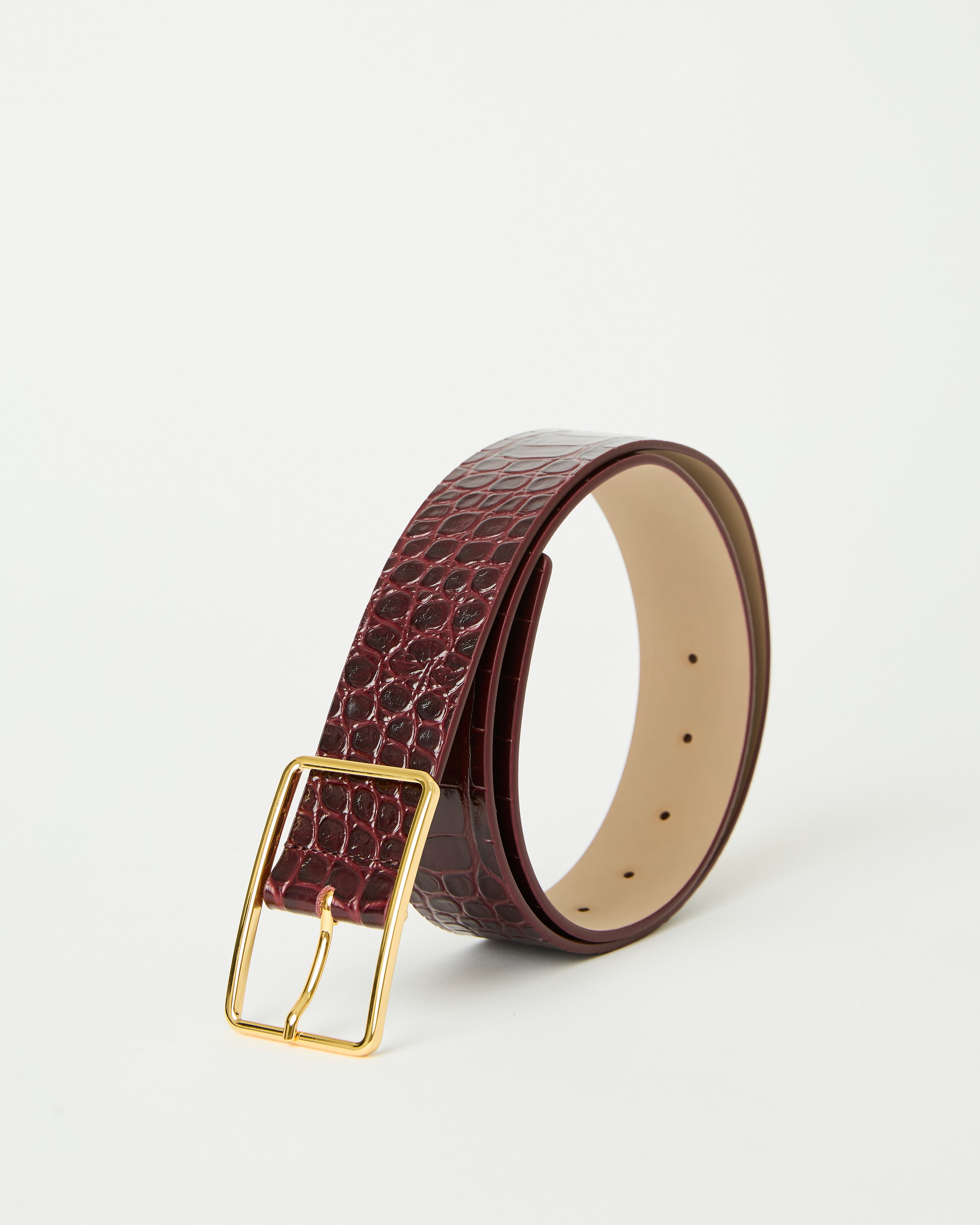 MILLA CROCO LEATHER BELT - BELT