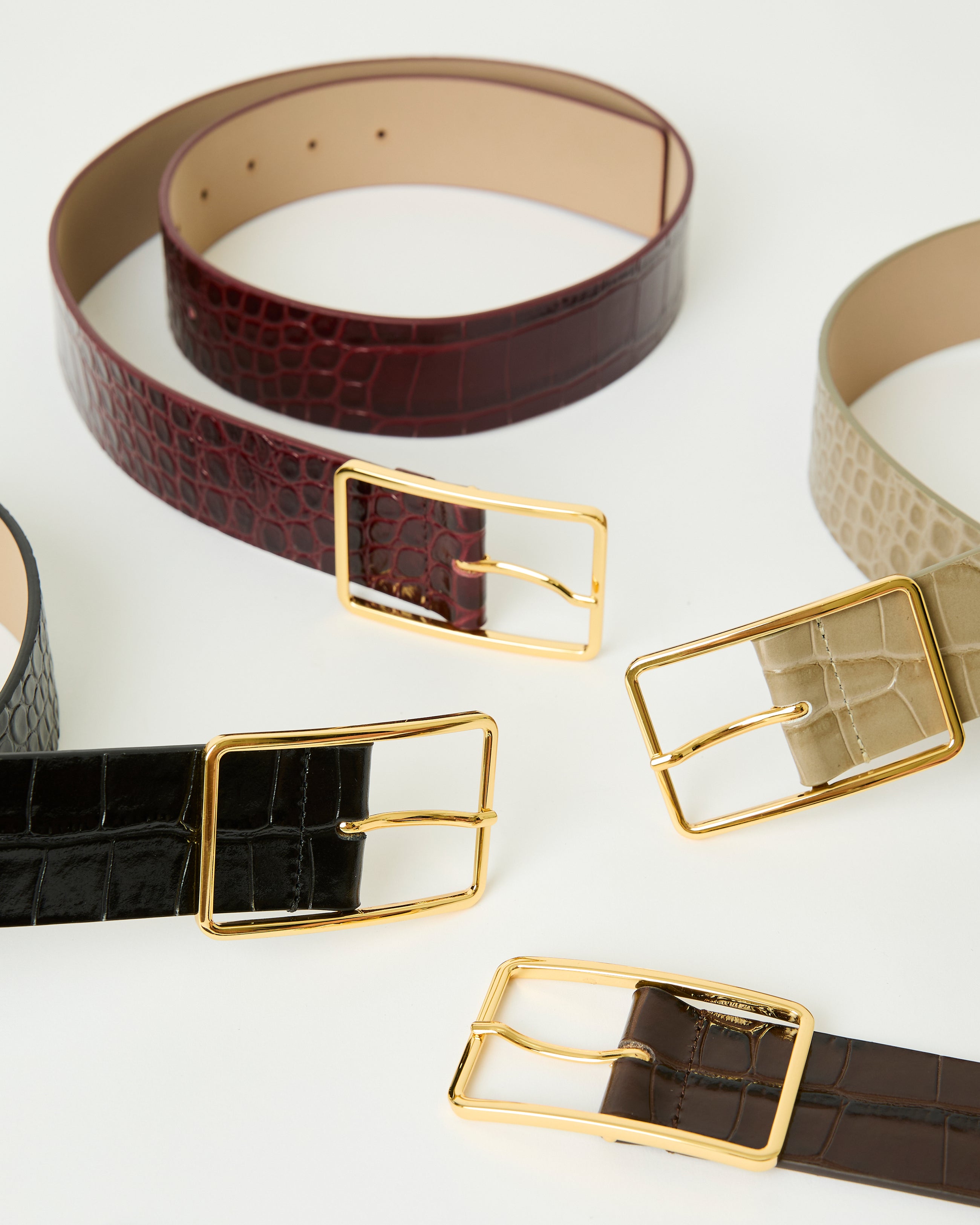 MILLA CROCO LEATHER BELT - BELT