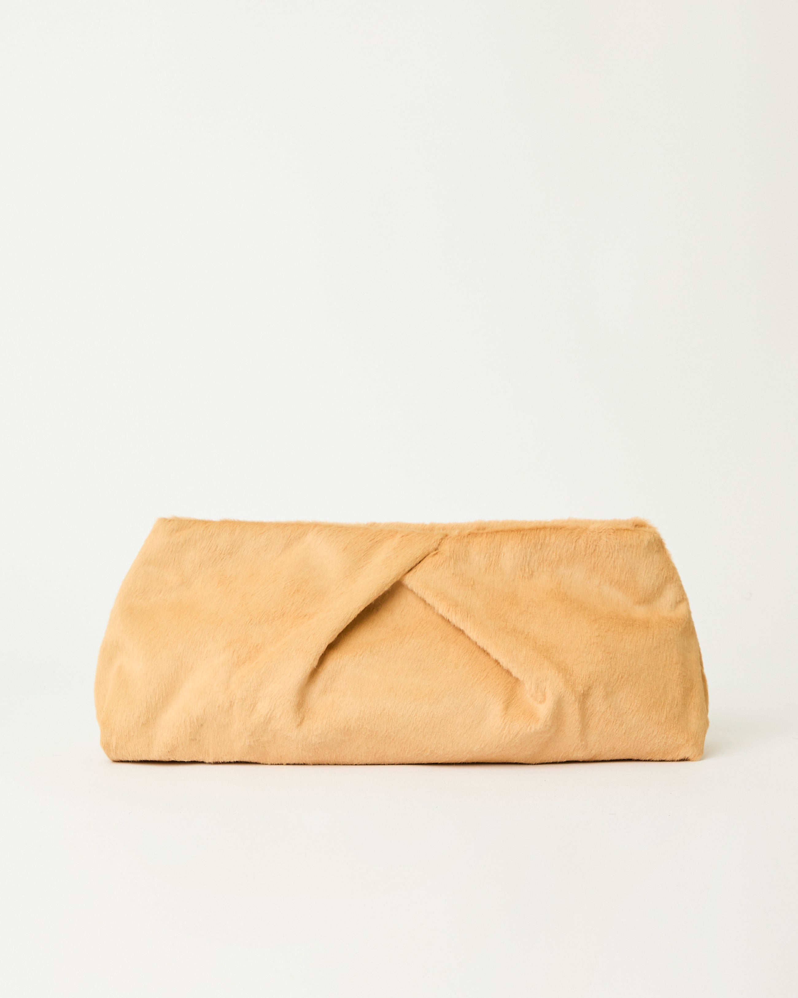 JINO CALF-HAIR CLUTCH Camel - HANDBAGS