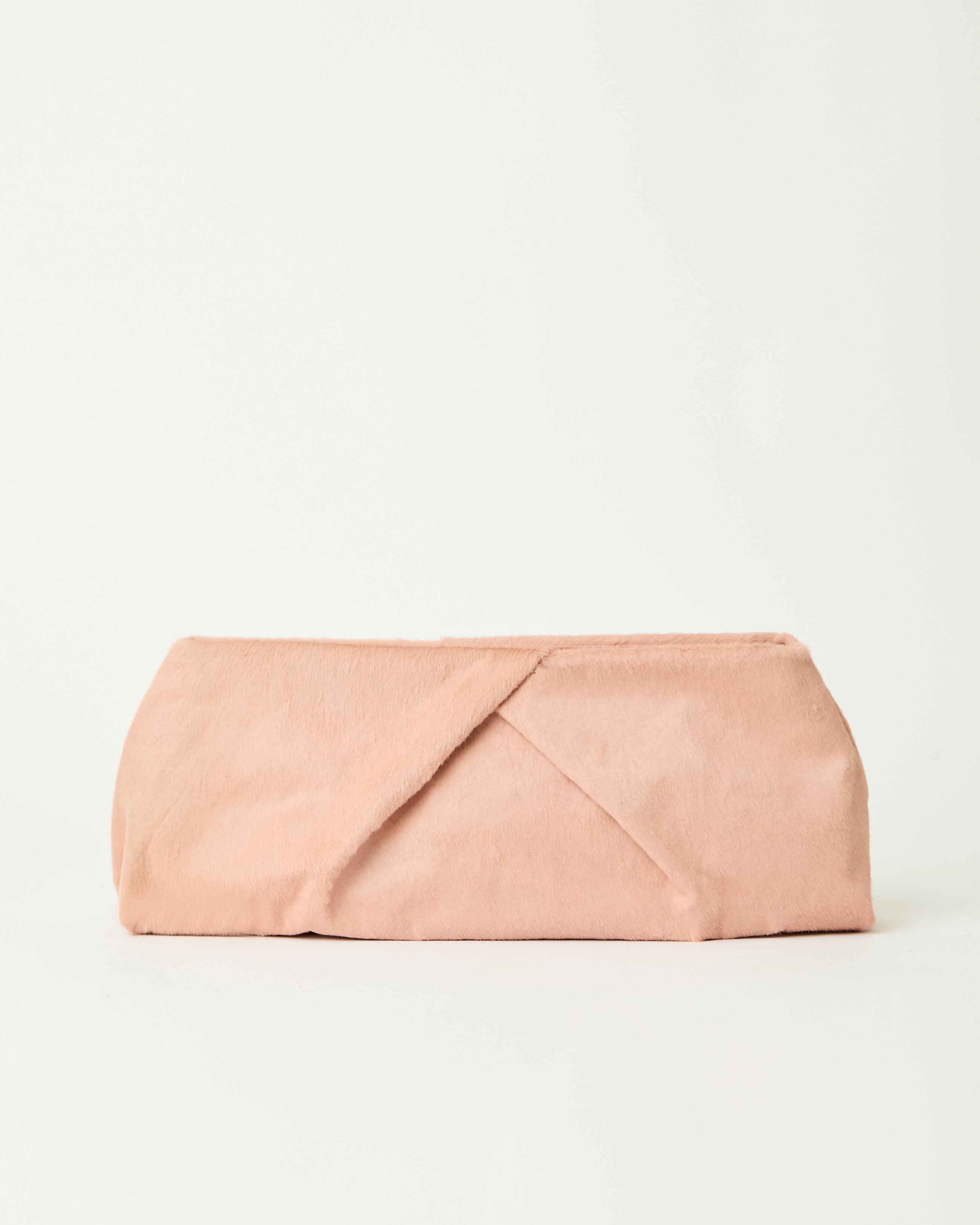 JINO CALF-HAIR CLUTCH Dusty Rose - HANDBAGS
