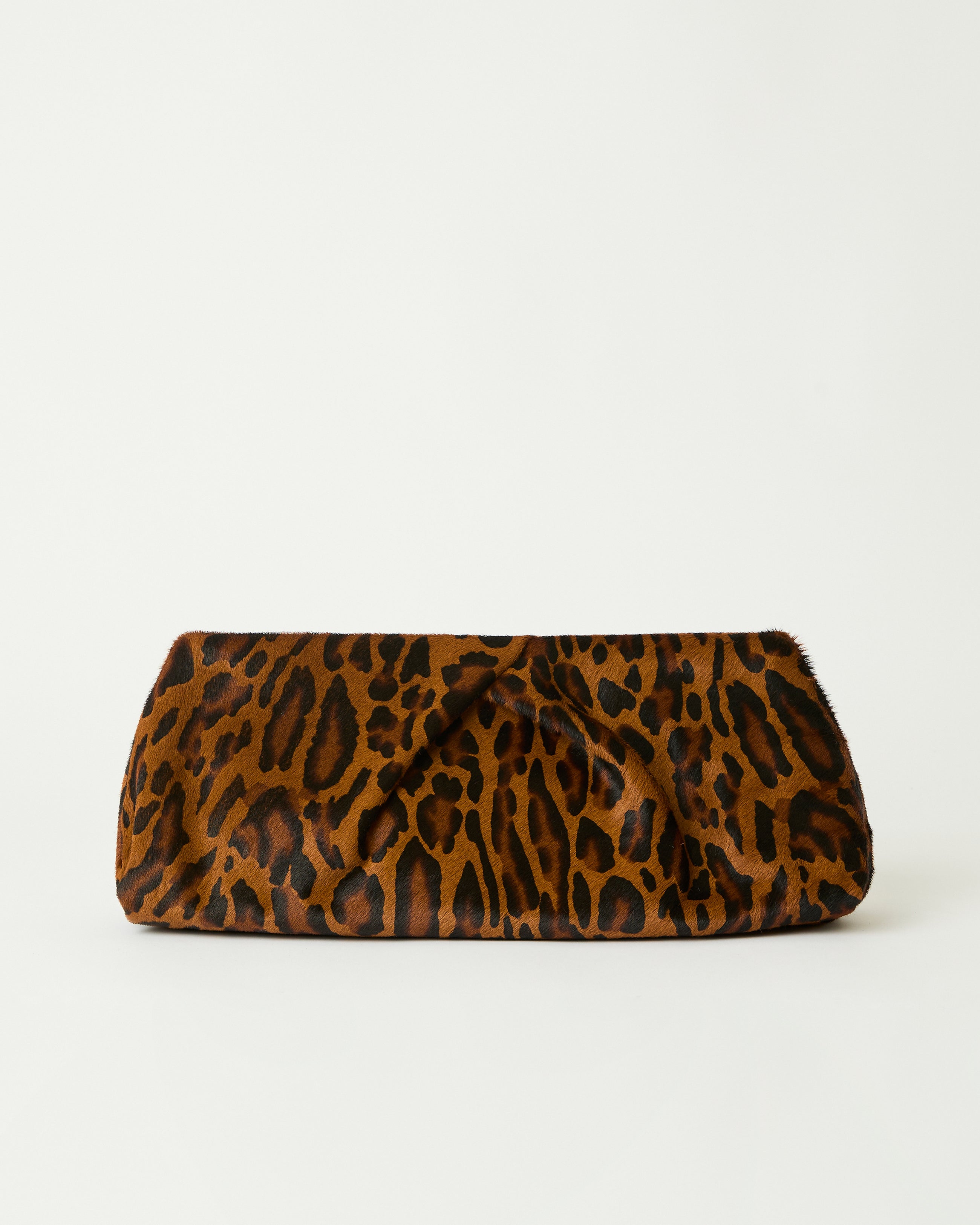 JINO CALF-HAIR CLUTCH Dk. Leopard - HANDBAGS