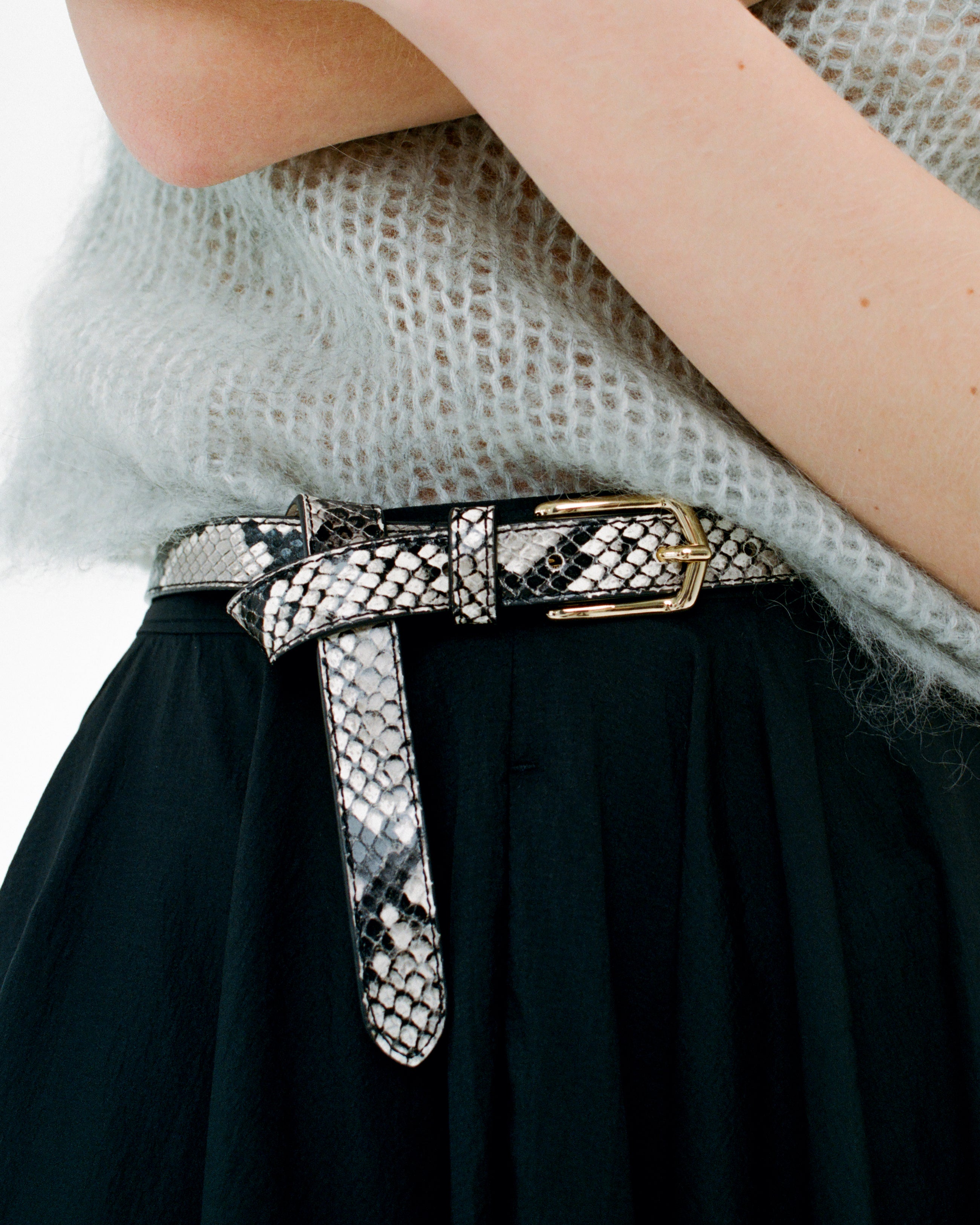 CALVIN PYTHON LEATHER BELT - BELT