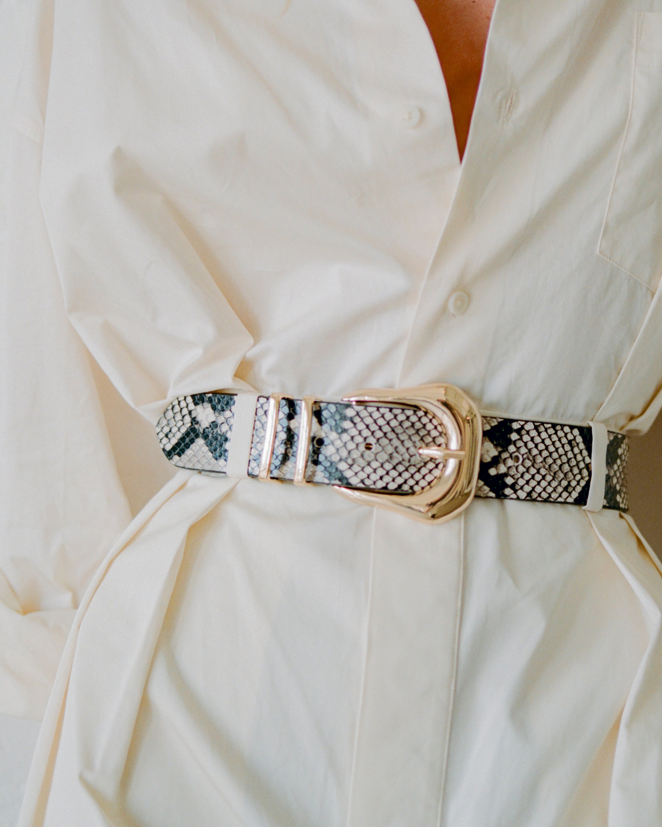 KODA PYTHON LEATHER BELT - BELT