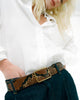 MILLA PYTHON LEATHER BELT