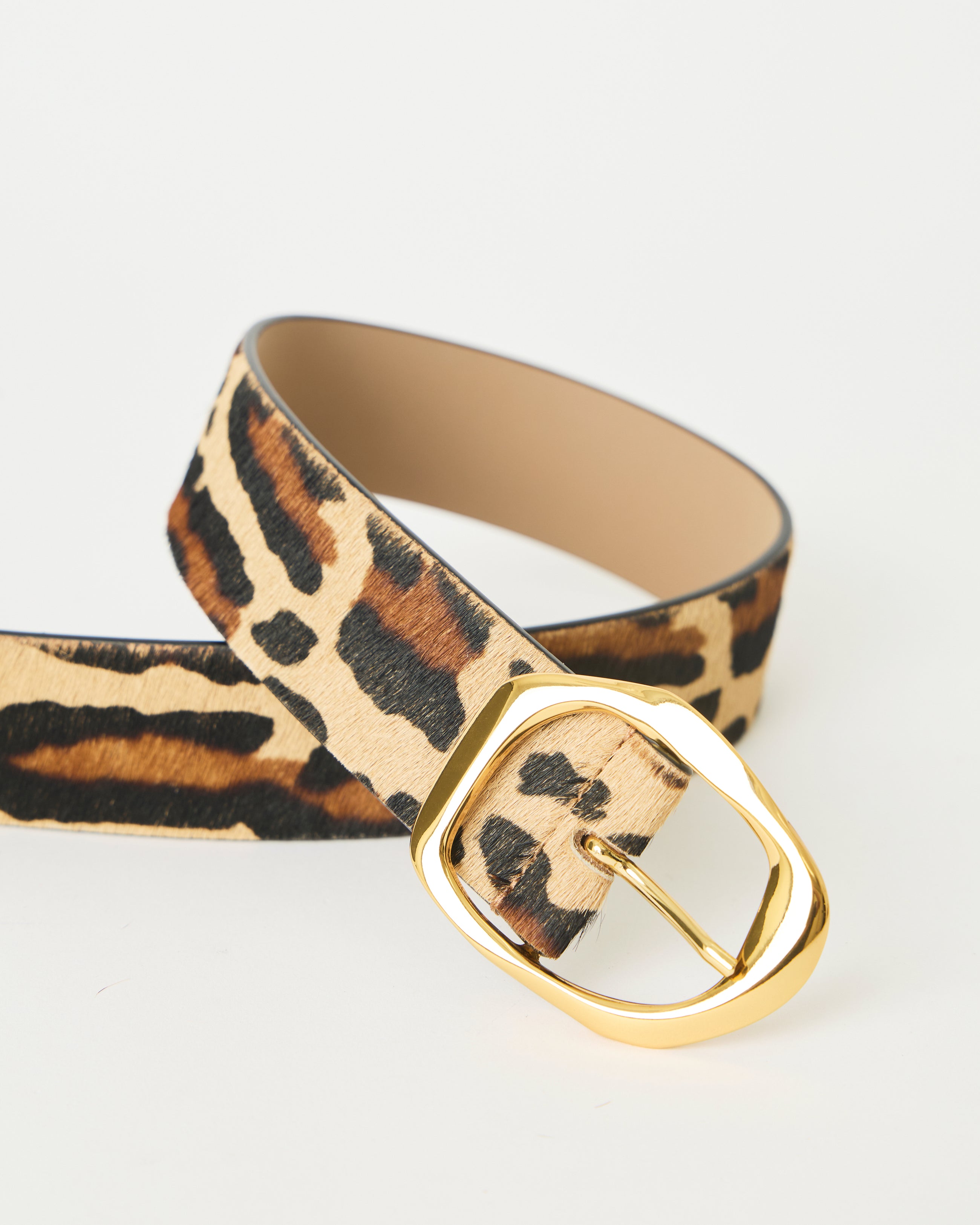 EDMOND MINI CALF-HAIR LEATHER BELT - BELT