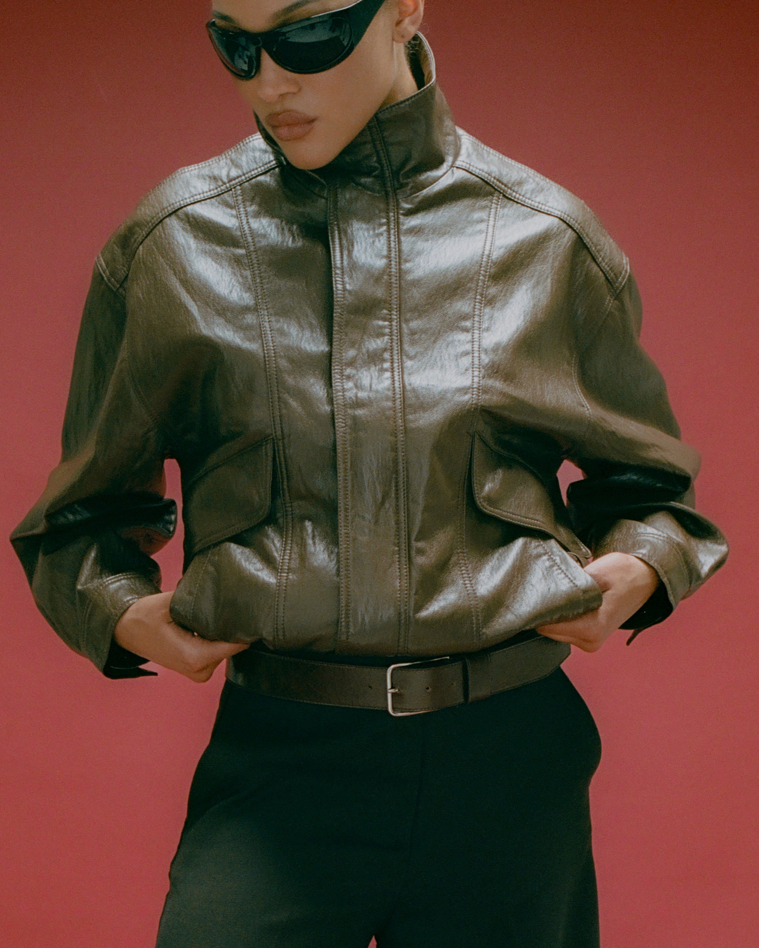 ENZO RUGOUS LEATHER BELT - BELT