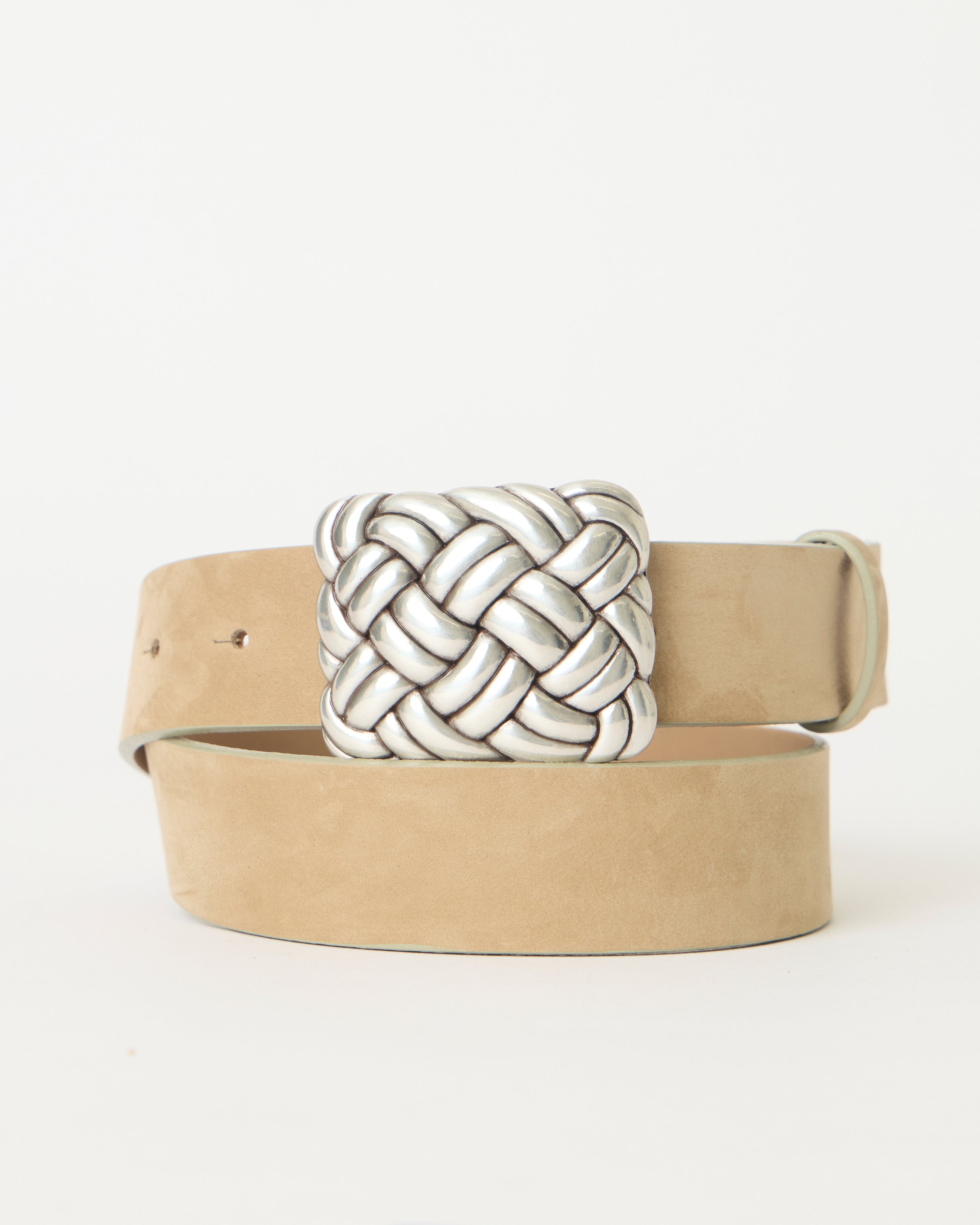 WEAVER NUBUCK BELT Macchiato Silver - BELT