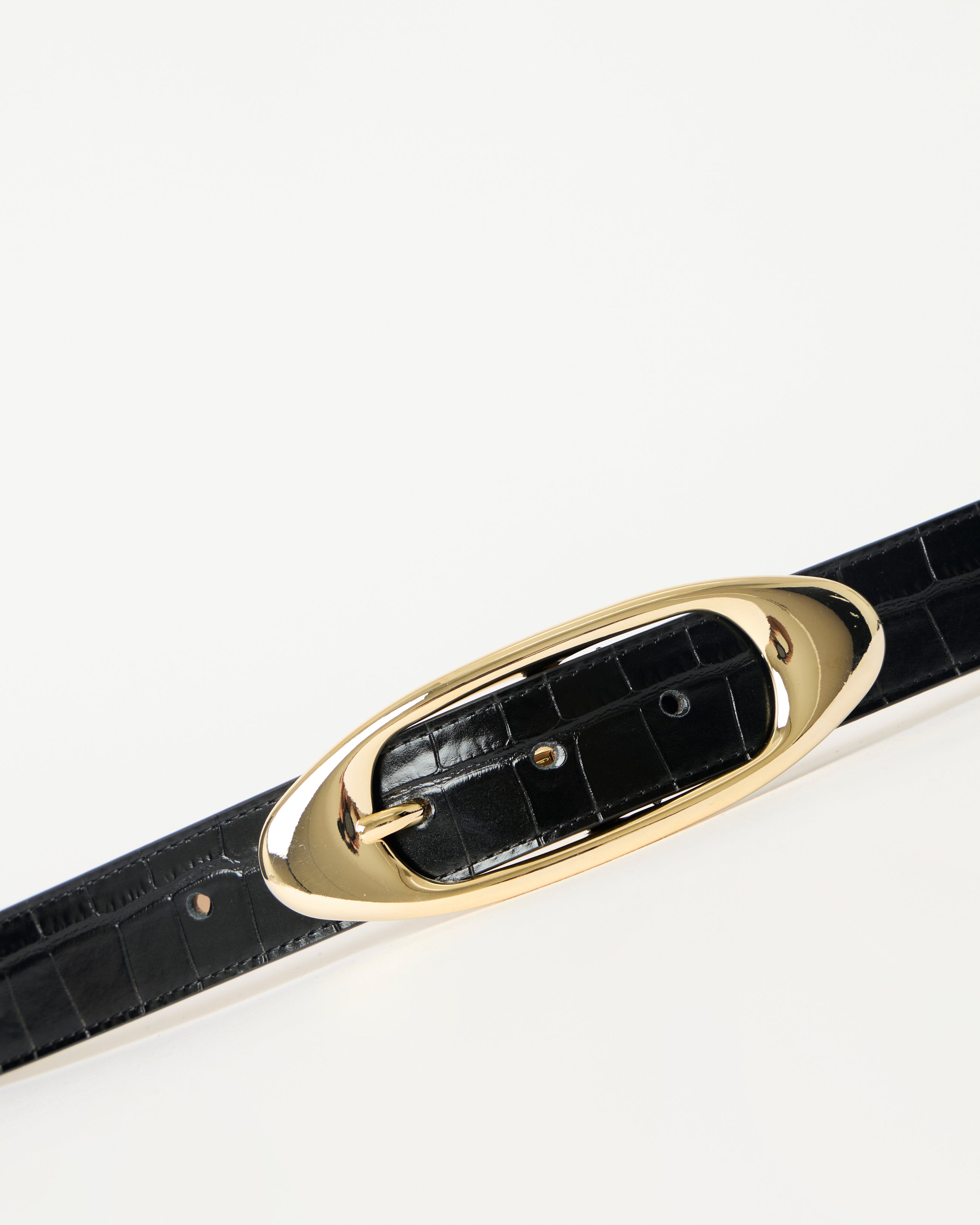 CANDICE CROCO LEATHER BELT - BELT