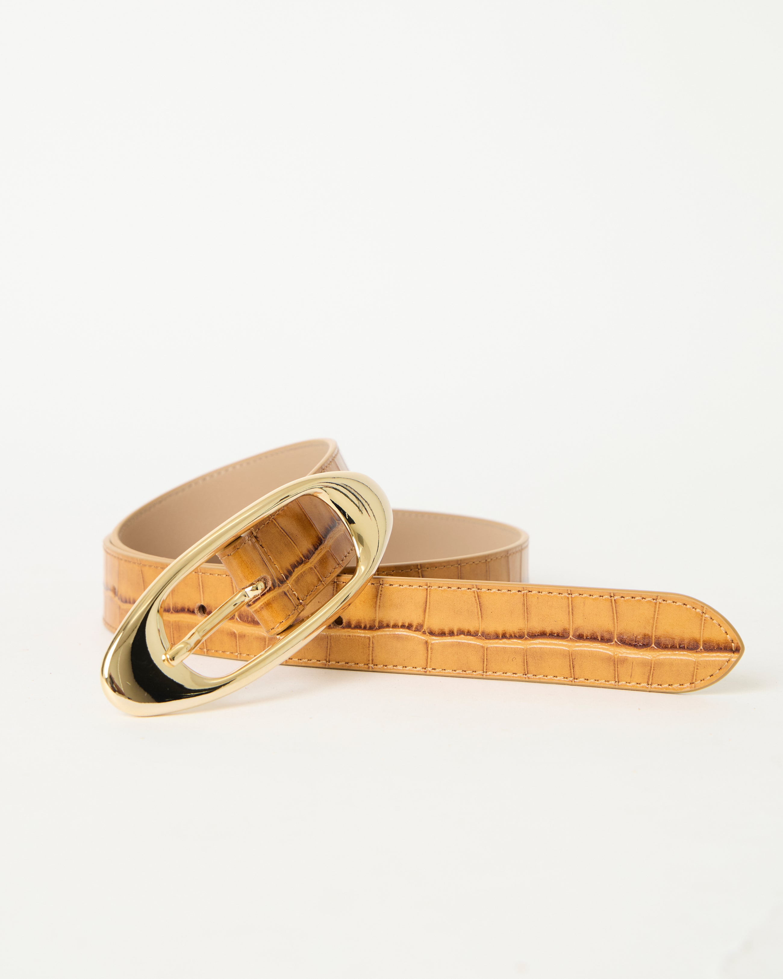 CANDICE CROCO LEATHER BELT - BELT