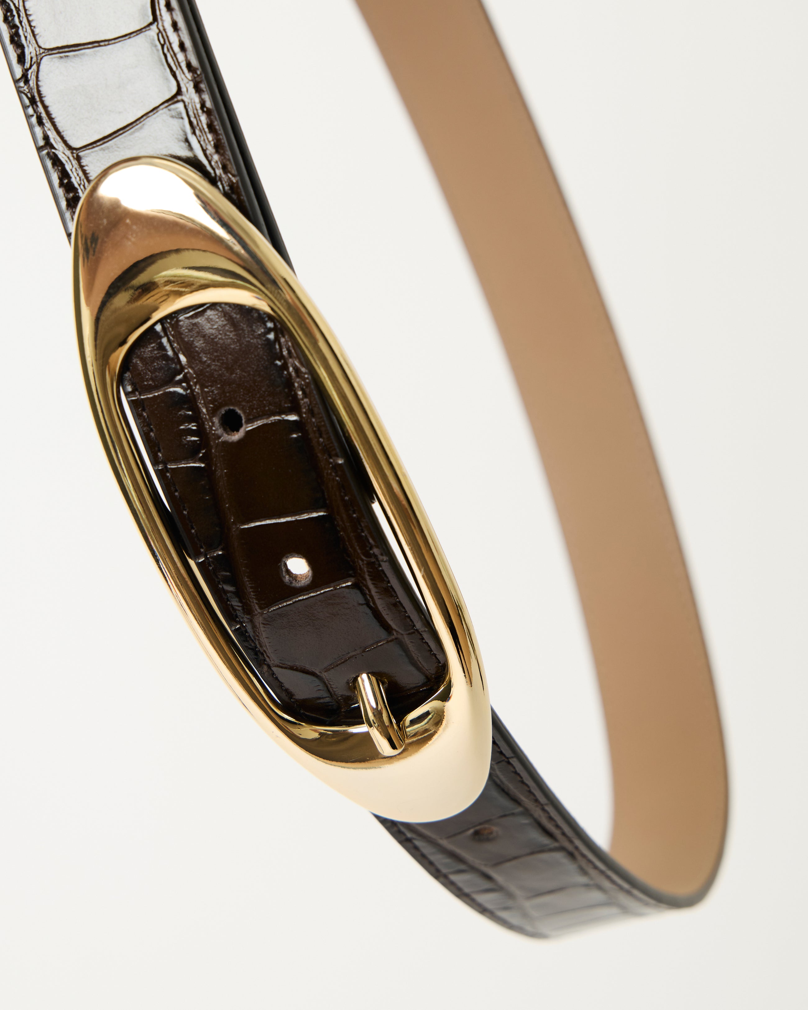 CANDICE CROCO LEATHER BELT - BELT