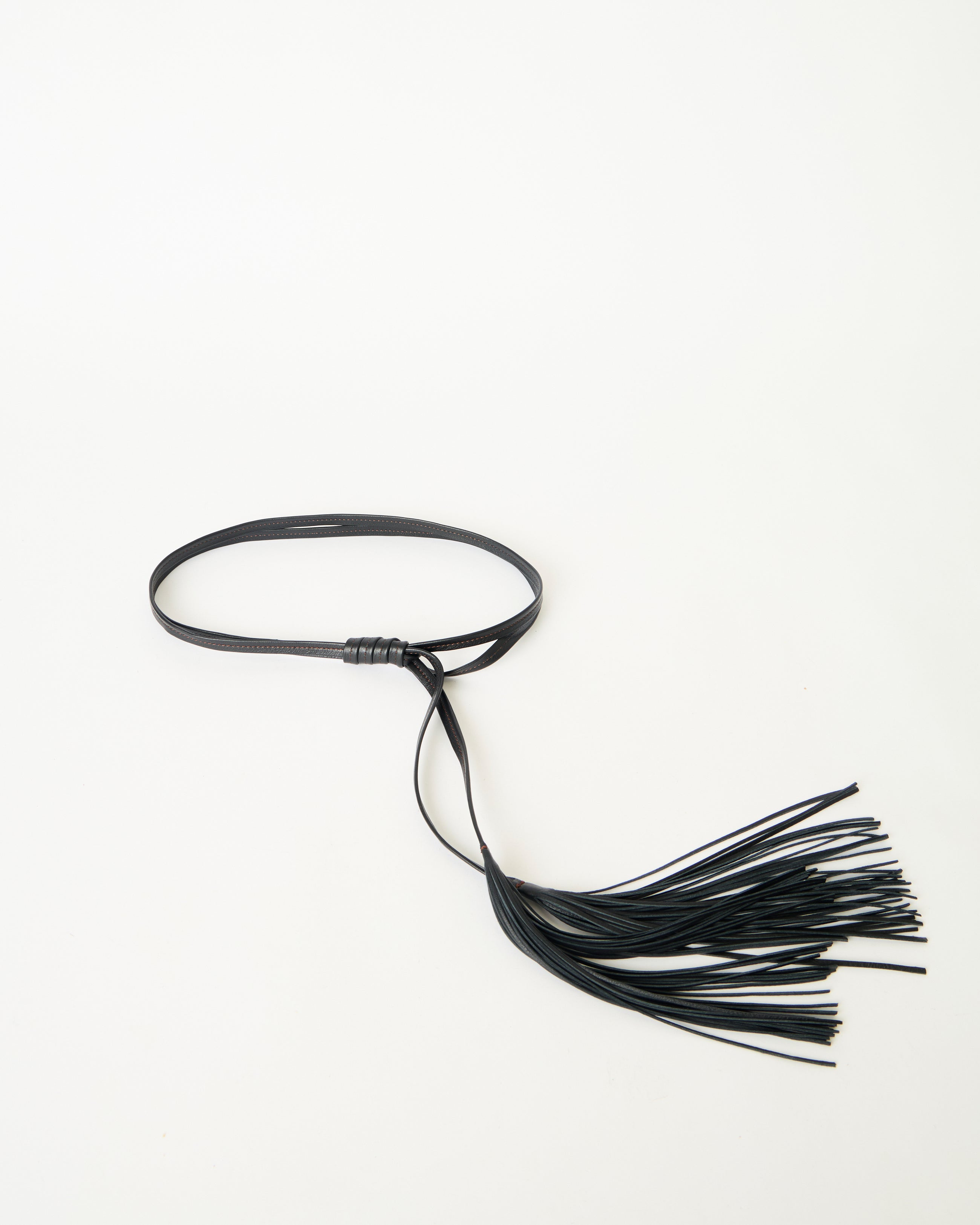 CAROLINE WRAP LEATHER BELT Black - BELT