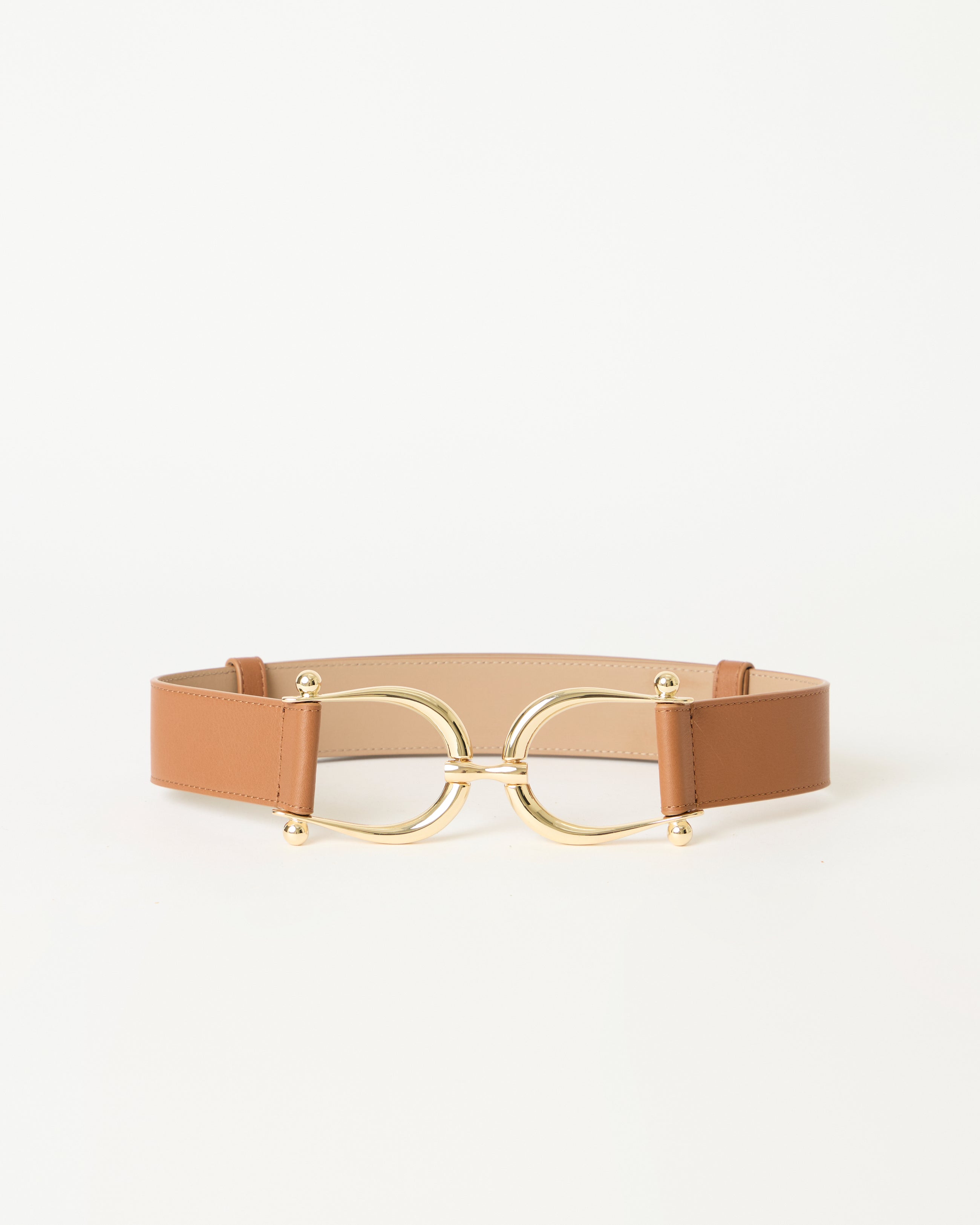 GRANT LEATHER BELT Cuoio Gold - BELT