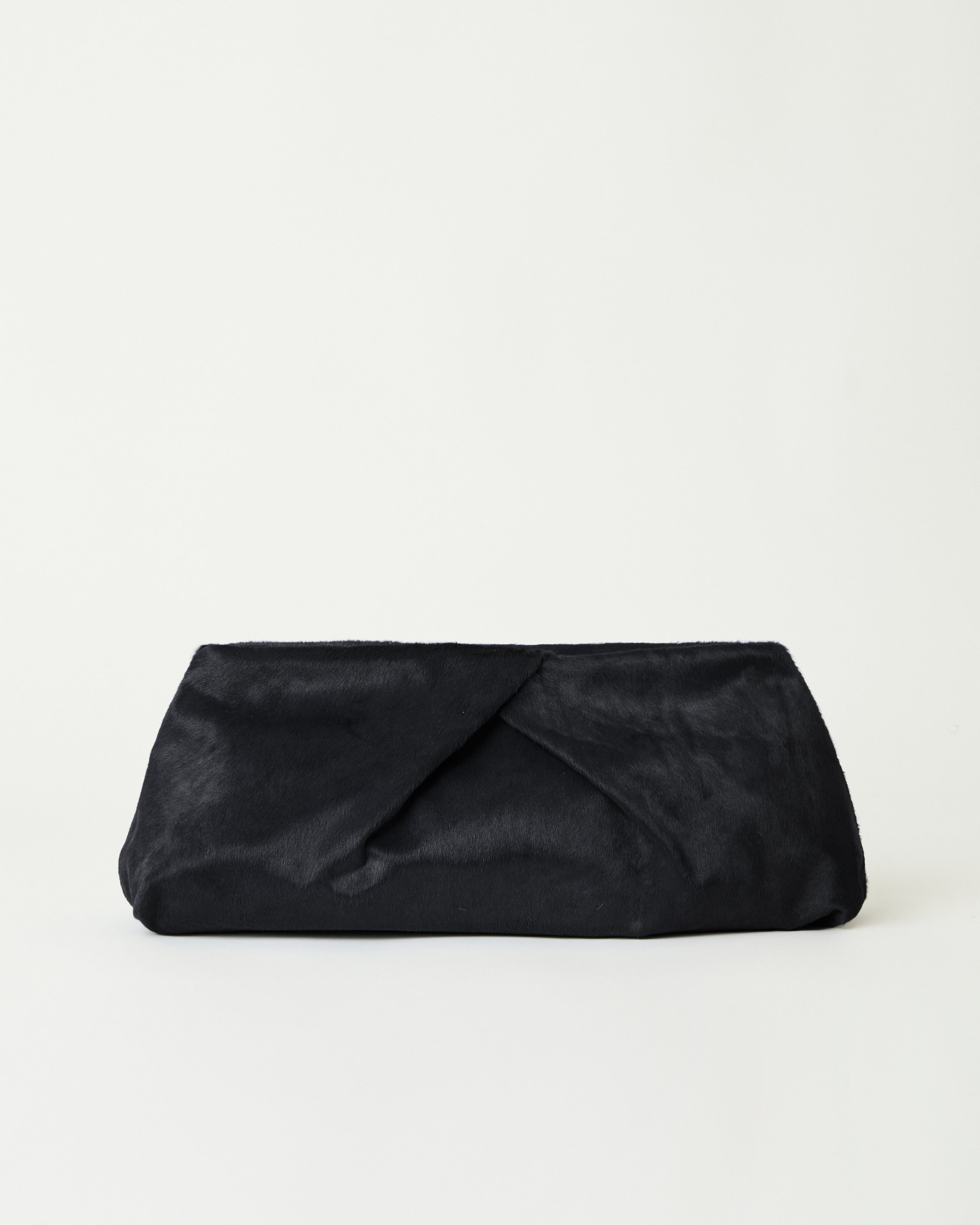 JINO CALF-HAIR CLUTCH Black - HANDBAGS