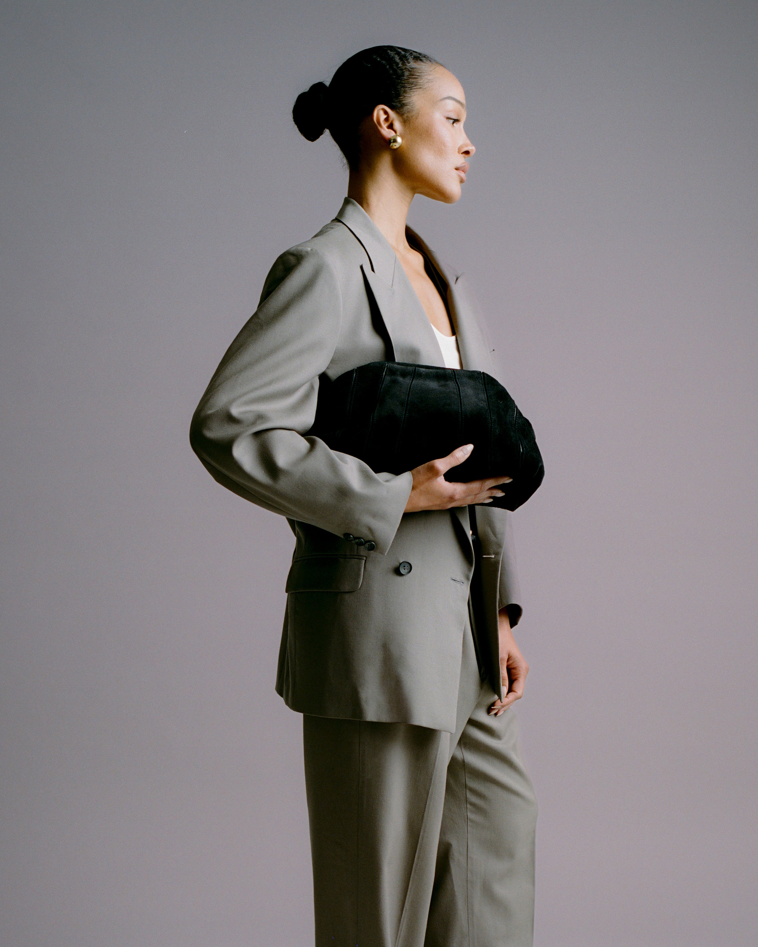 ROWE SUEDE CLUTCH LEATHER BAG