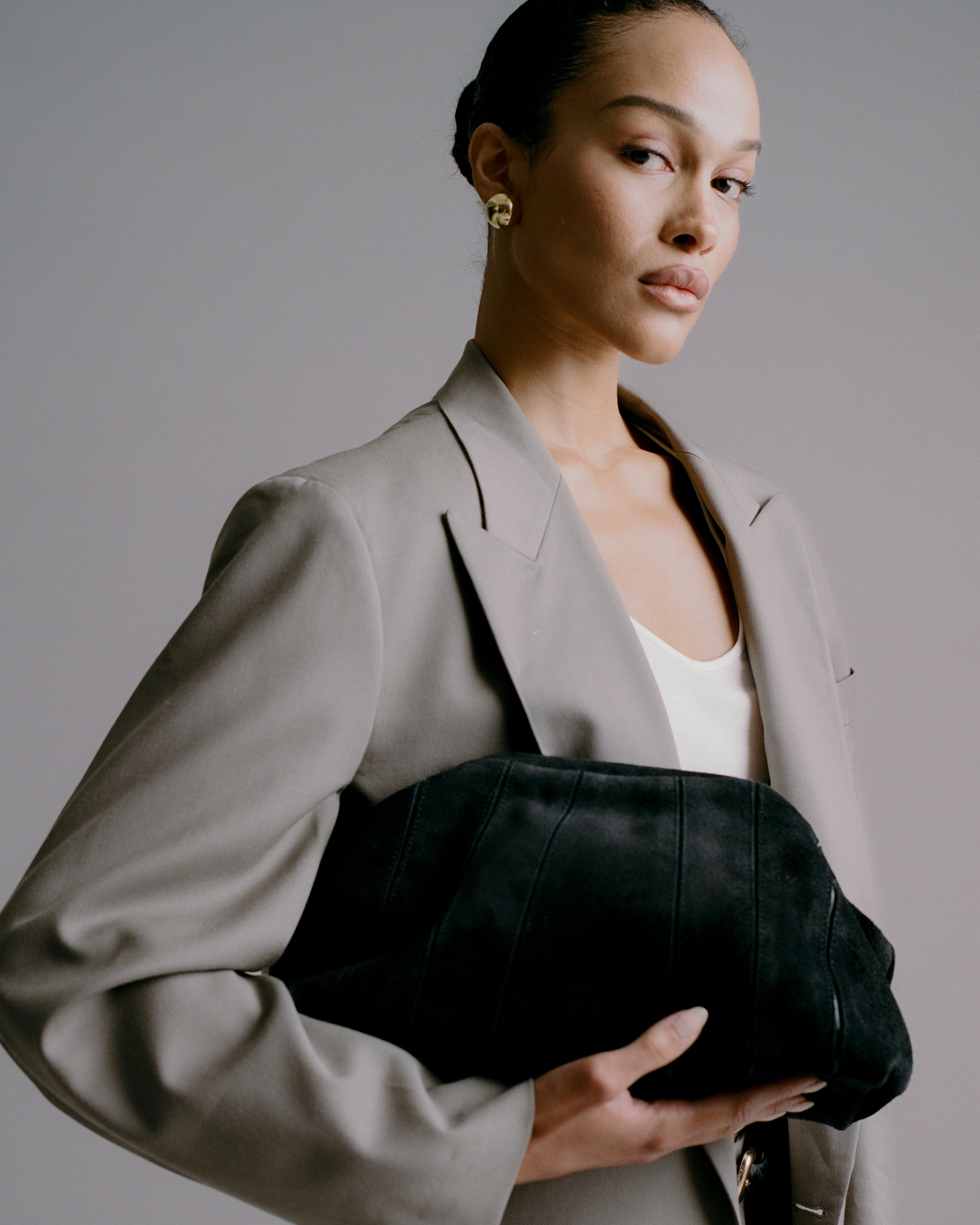 ROWE SUEDE CLUTCH LEATHER BAG - HANDBAGS