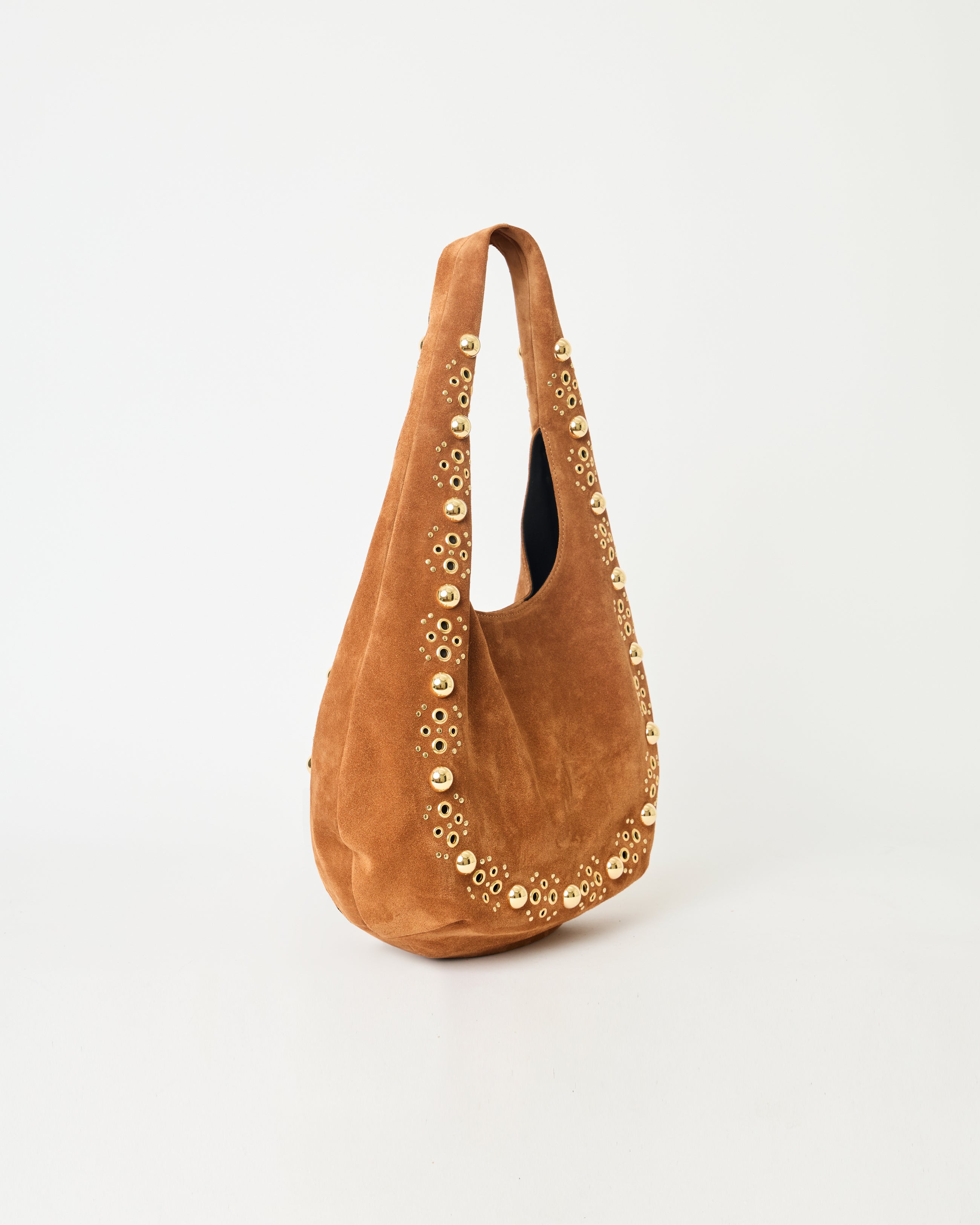 INEZ STUDDED SUEDE HOBO - HANDBAGS