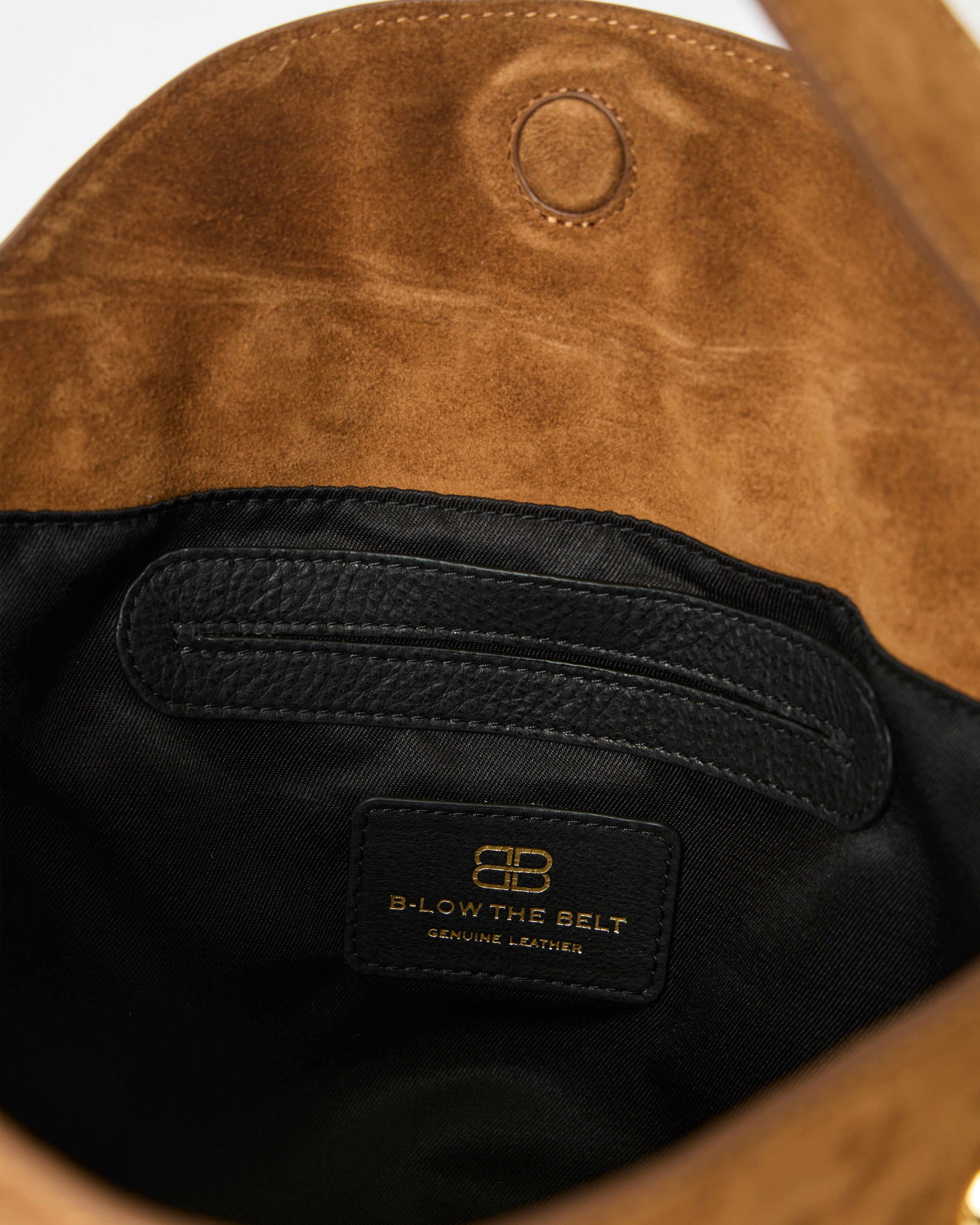 GAIA STUDDED SUEDE BAG - HANDBAGS