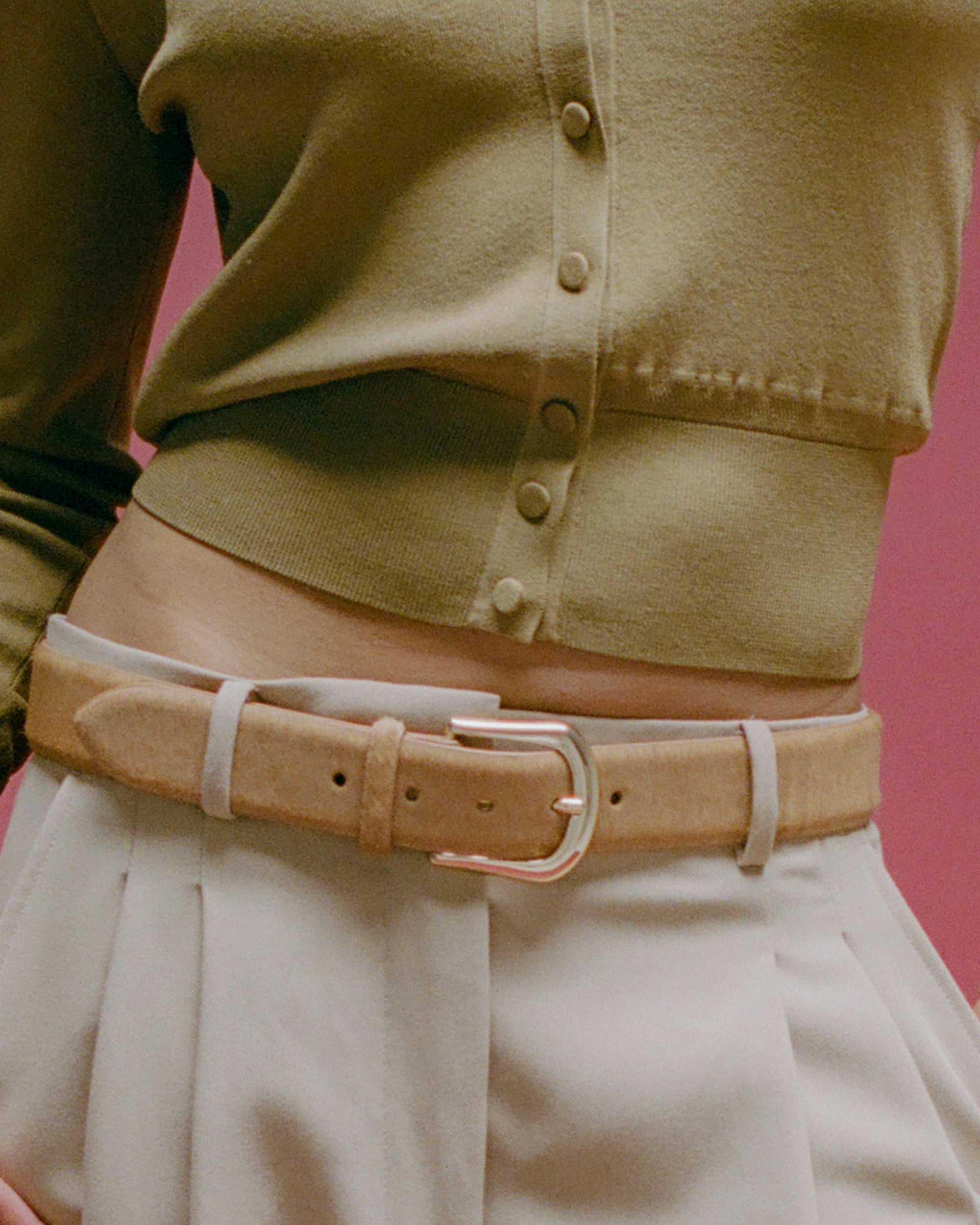 KENNEDY CALF-HAIR LEATHER BELT