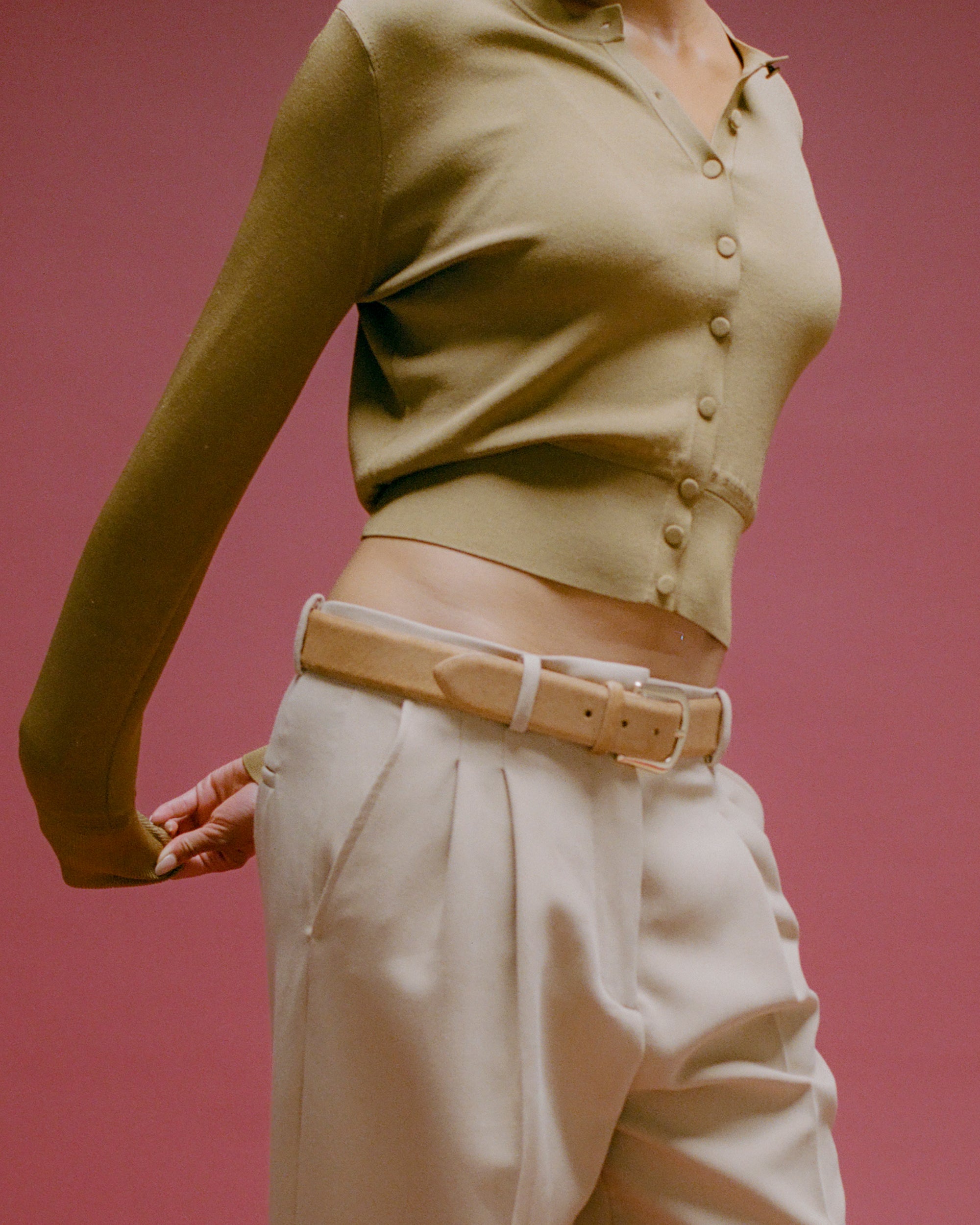 KENNEDY CALF-HAIR LEATHER BELT