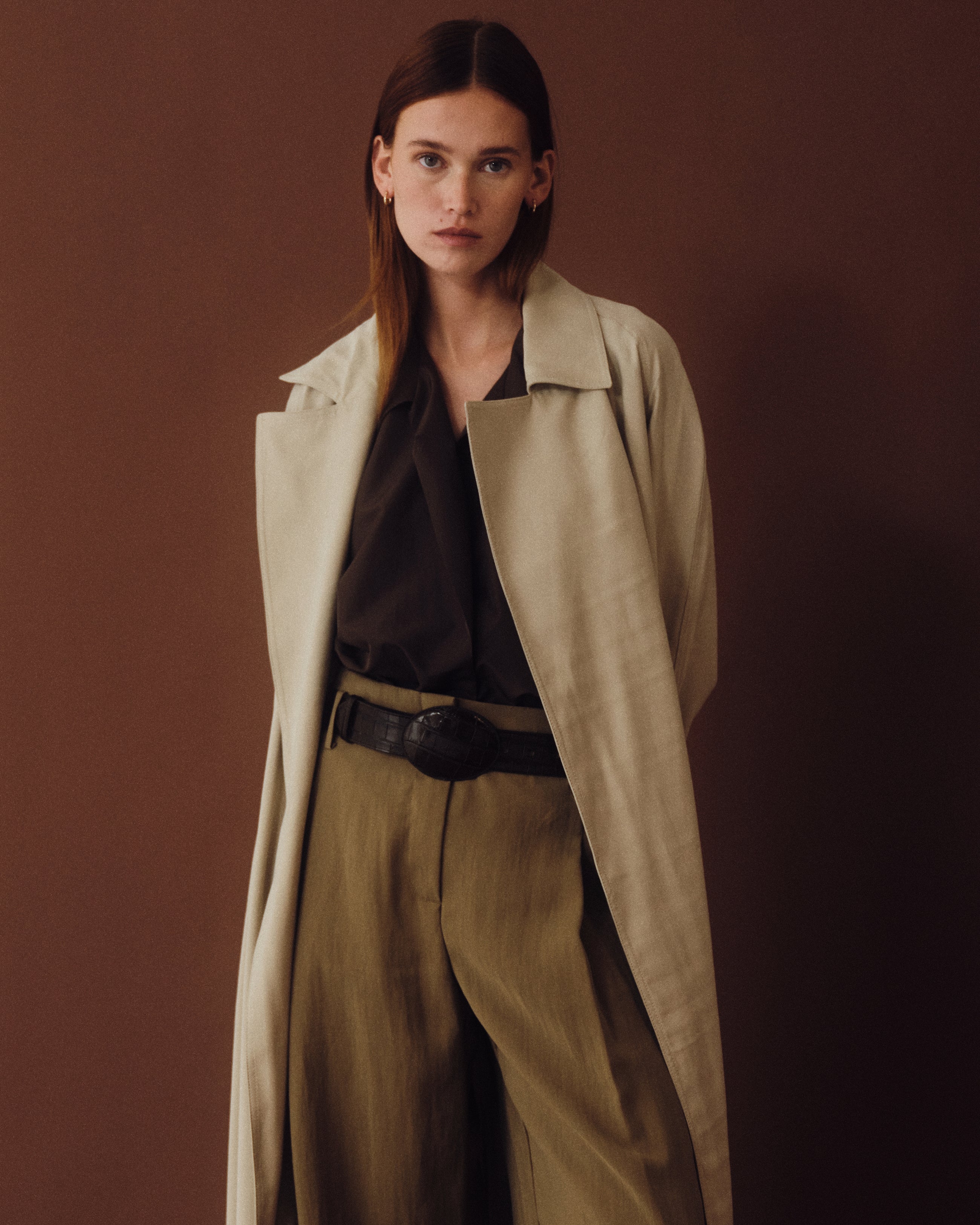 MABEL CROCO LEATHER BELT - BELT