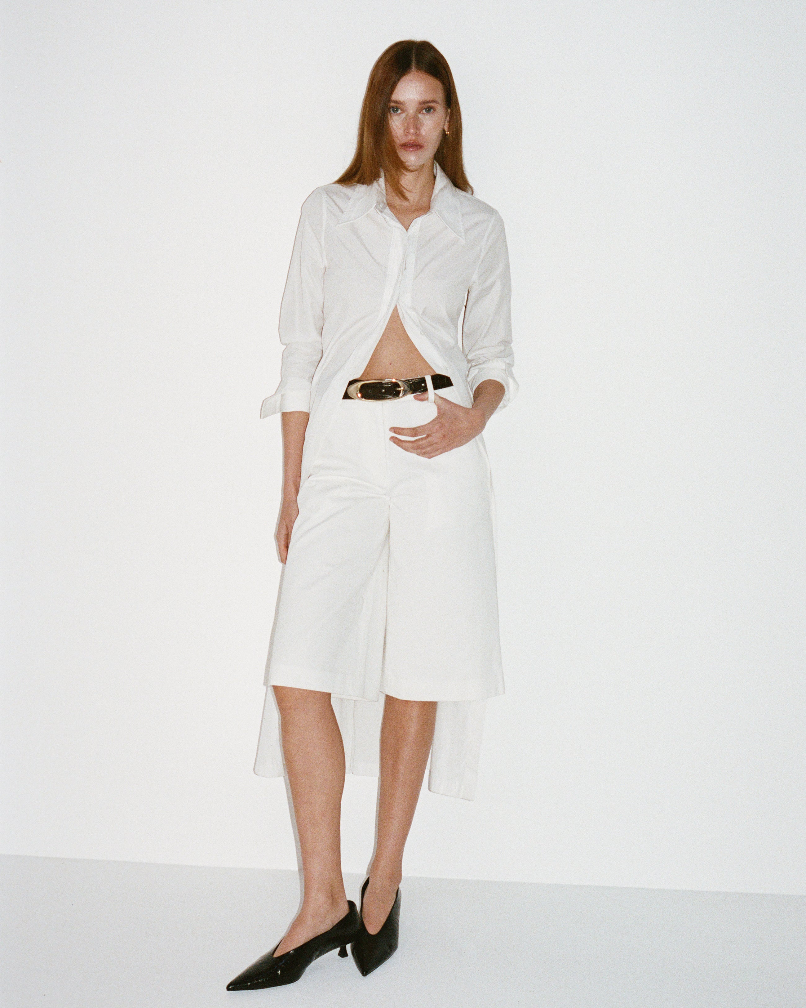 CANDICE CROCO LEATHER BELT - BELT